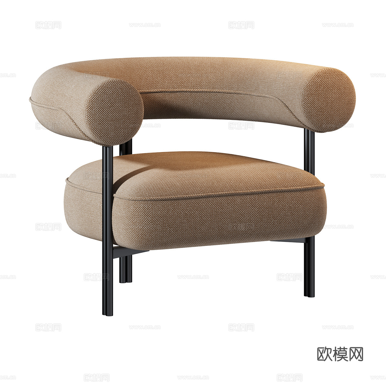 Liu Jo Living 现代休闲椅 布艺休闲椅 扶手椅3d模型