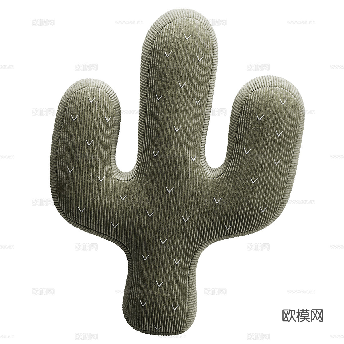 现代奶油风仙人掌抱枕 枕头3d模型