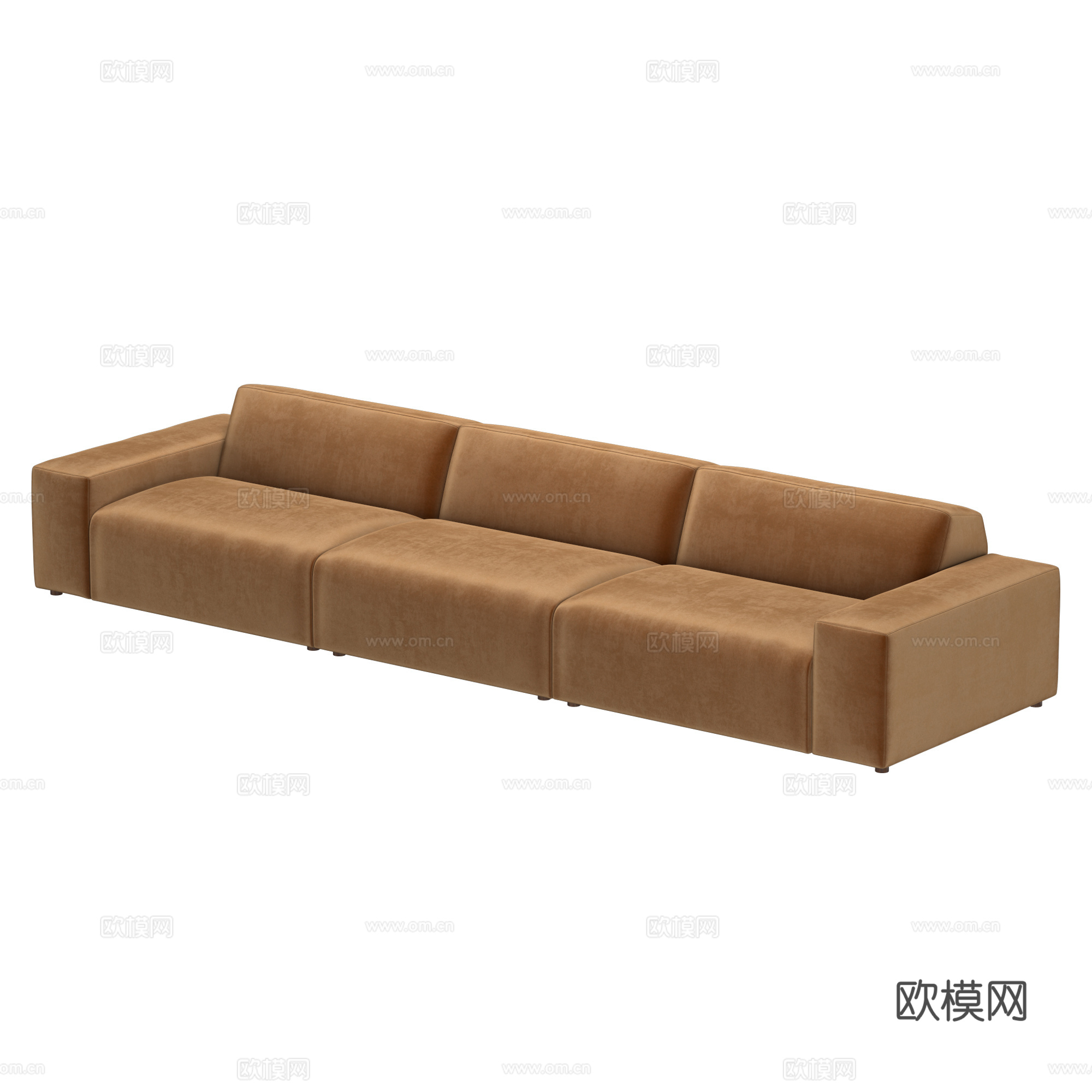 现代意式布艺休闲沙发3d模型下载（渲染图4）