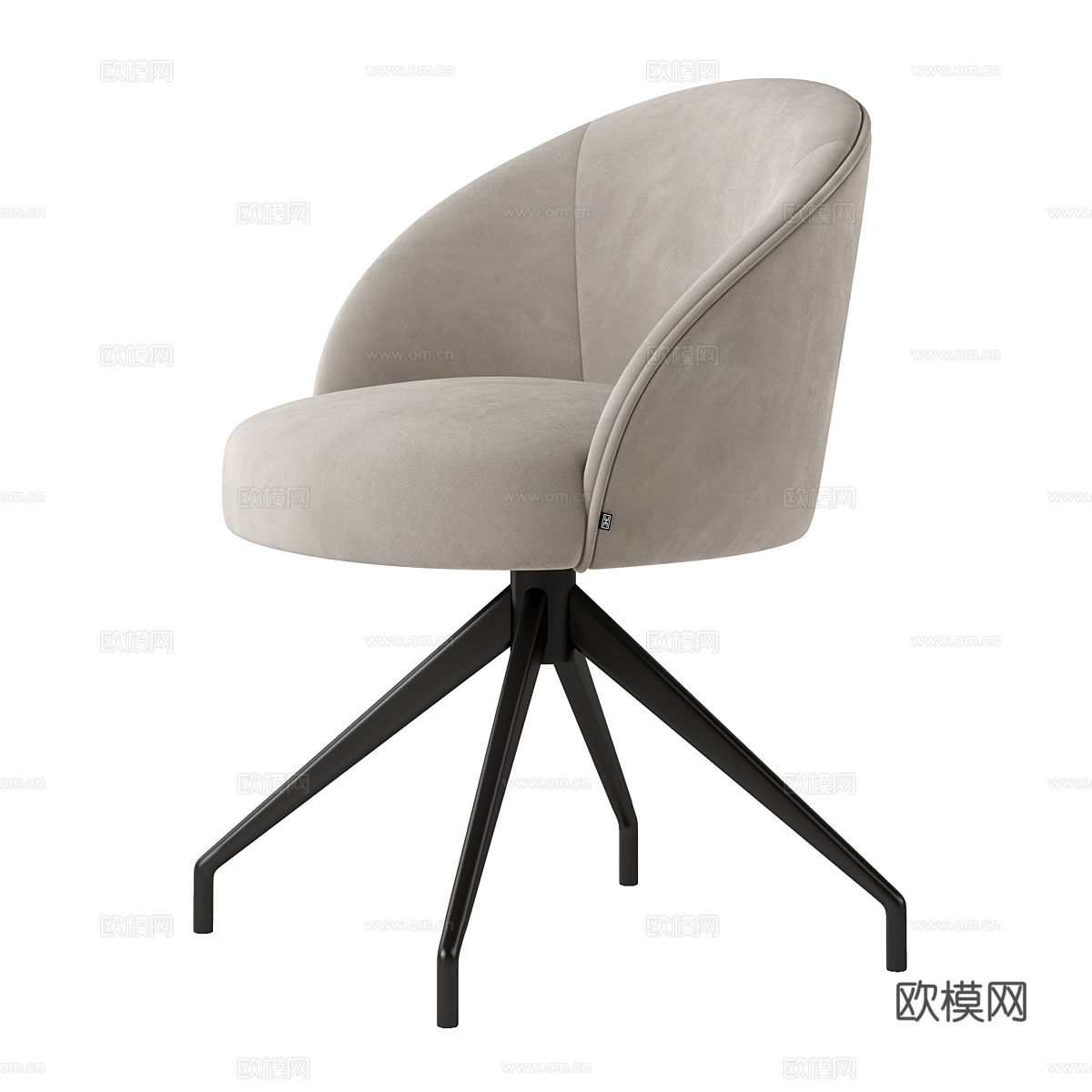 现代意式极简办公椅3d模型