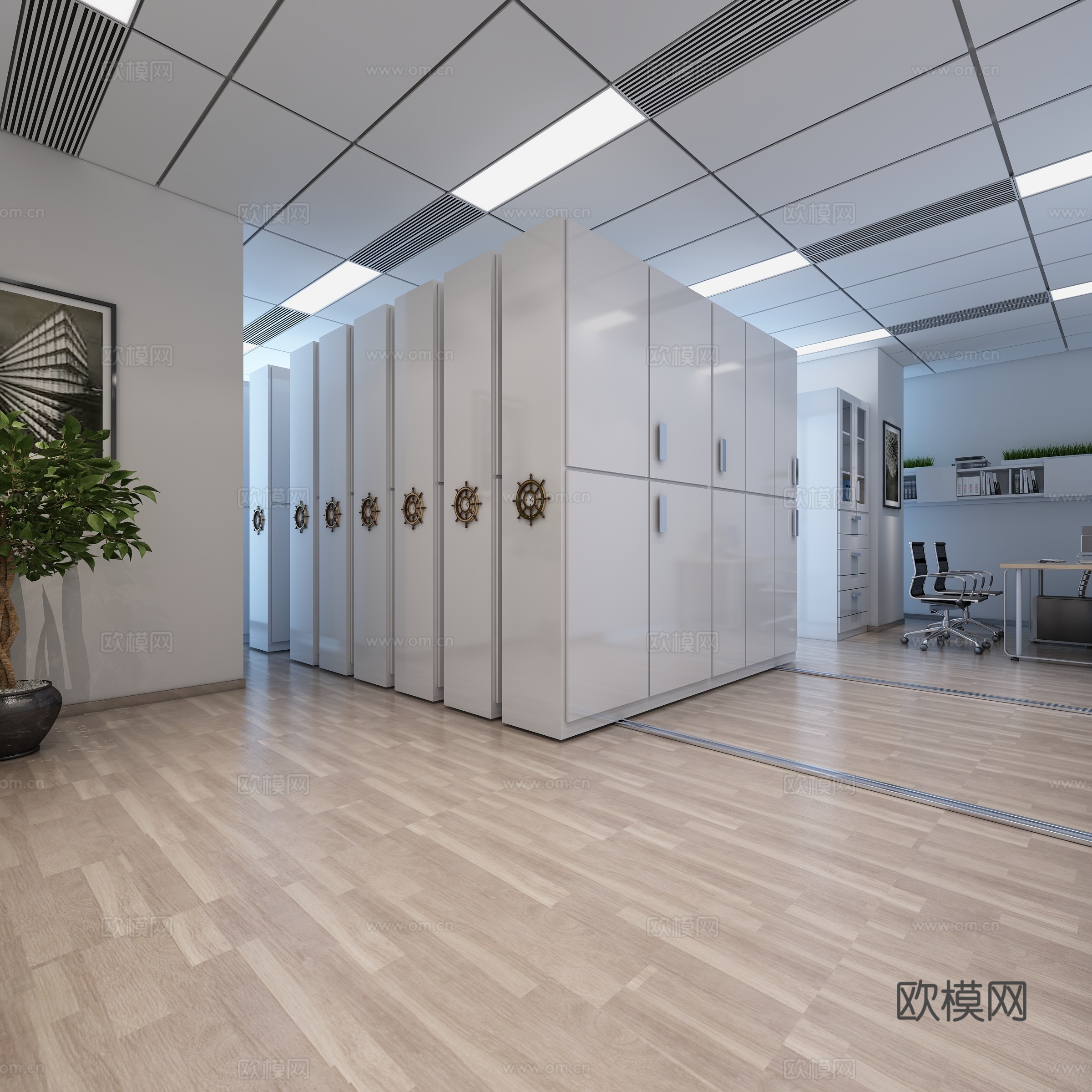 现代档案室3d模型