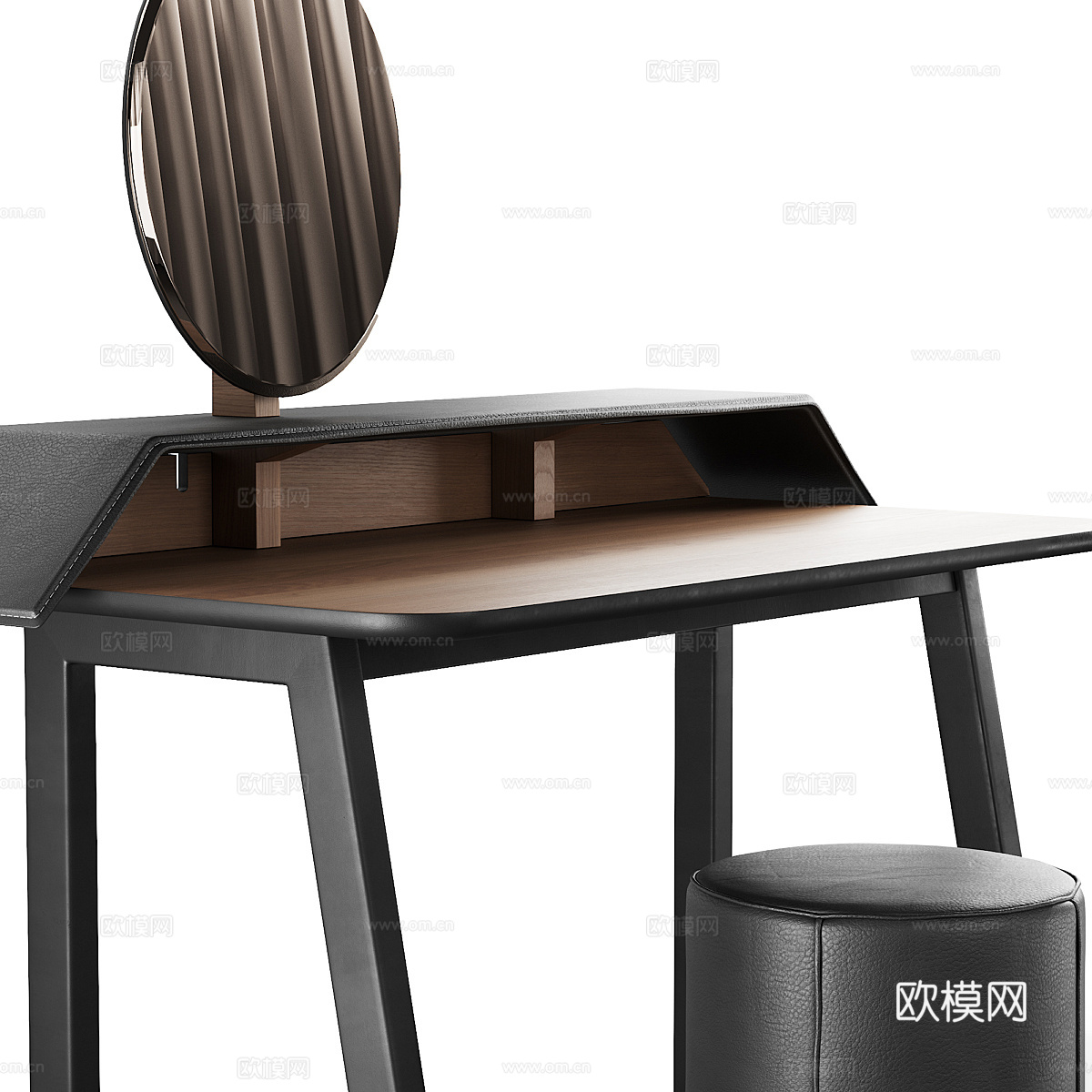 现代意式轻奢梳妆台3d模型