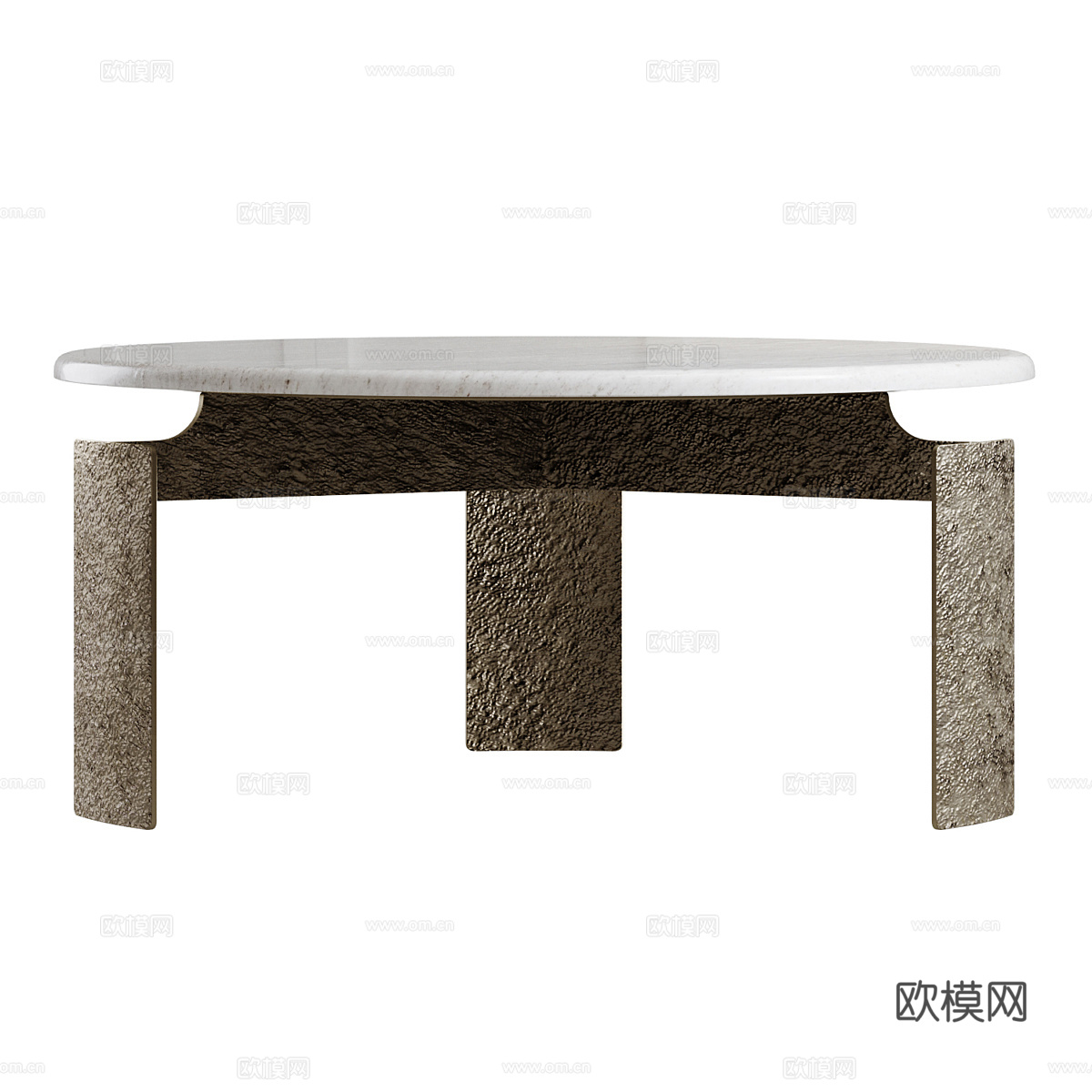 现代轻奢大理石圆茶几3d模型