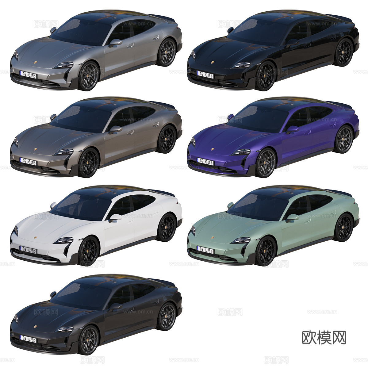 保时捷 Taycan turbo GT 20253d模型