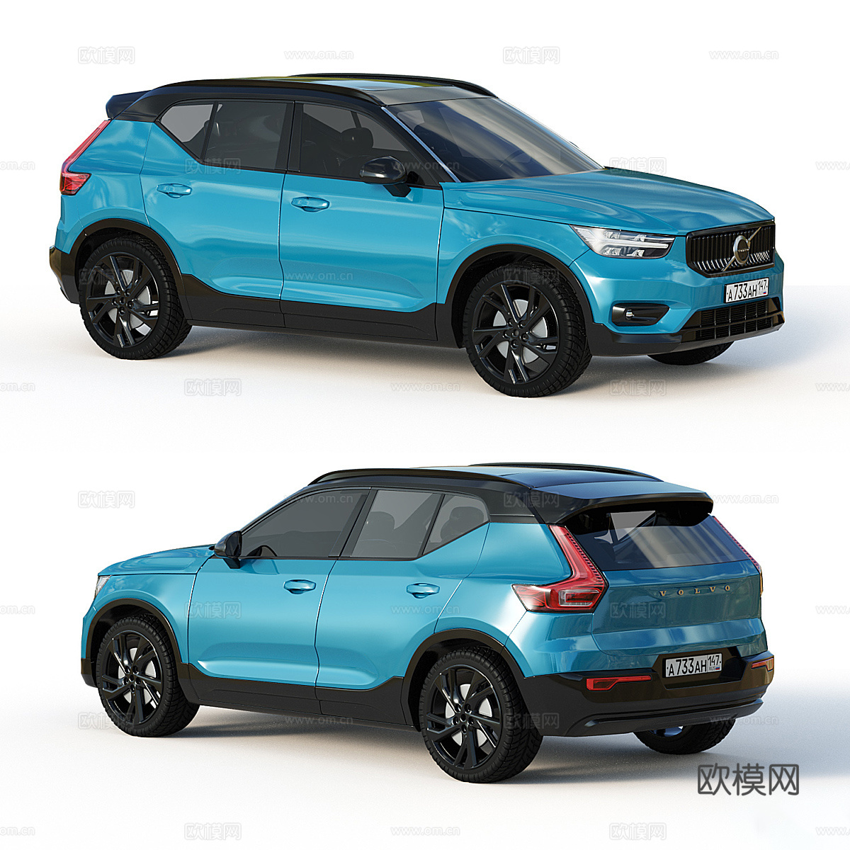 汽车组合3d模型