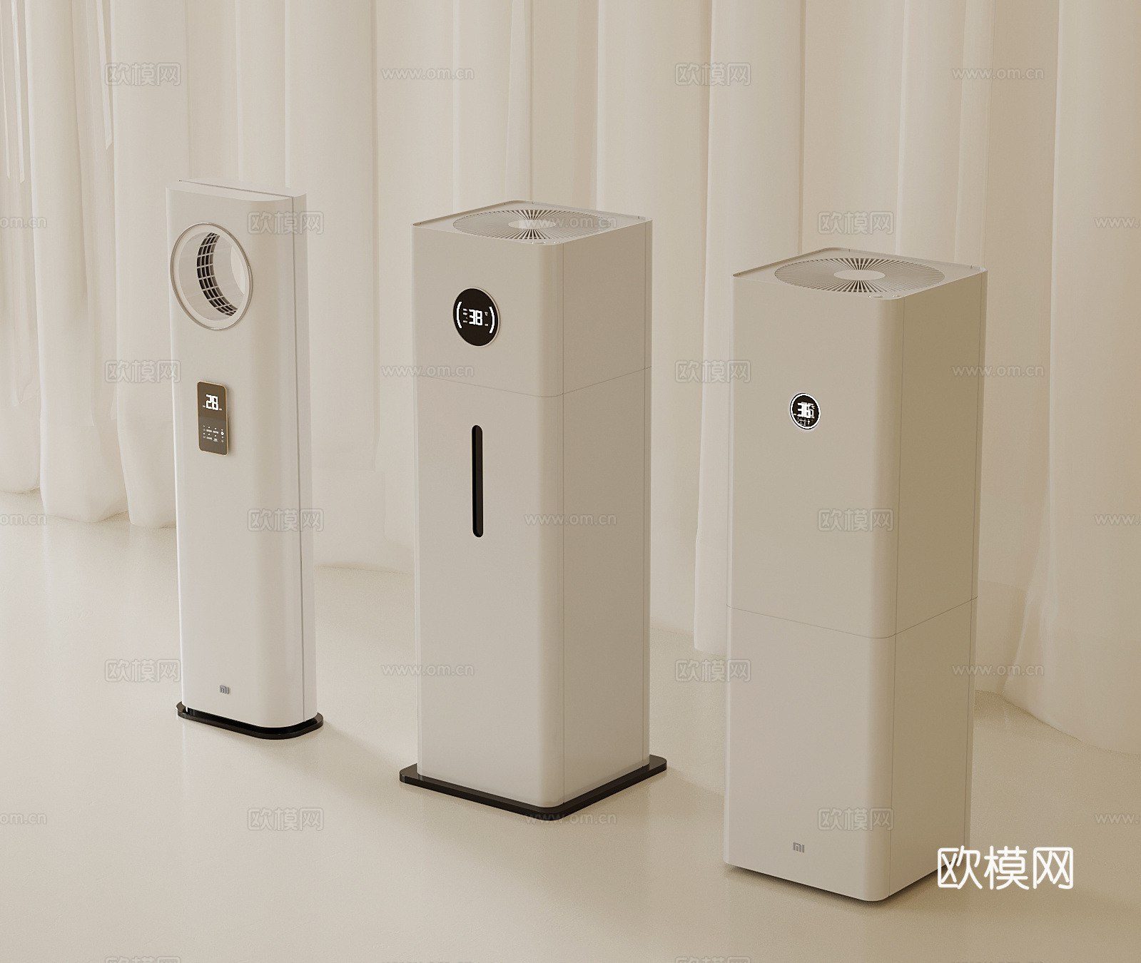 其他电器 现代空气净化器 小空调su模型