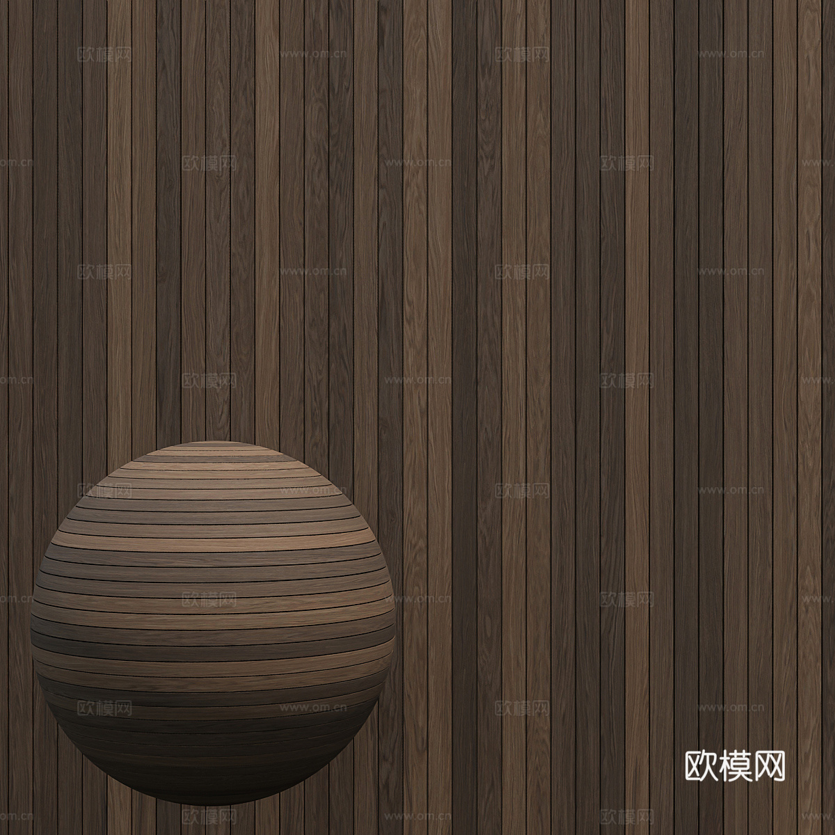 现代意式防腐木 防潮板材质3d模型