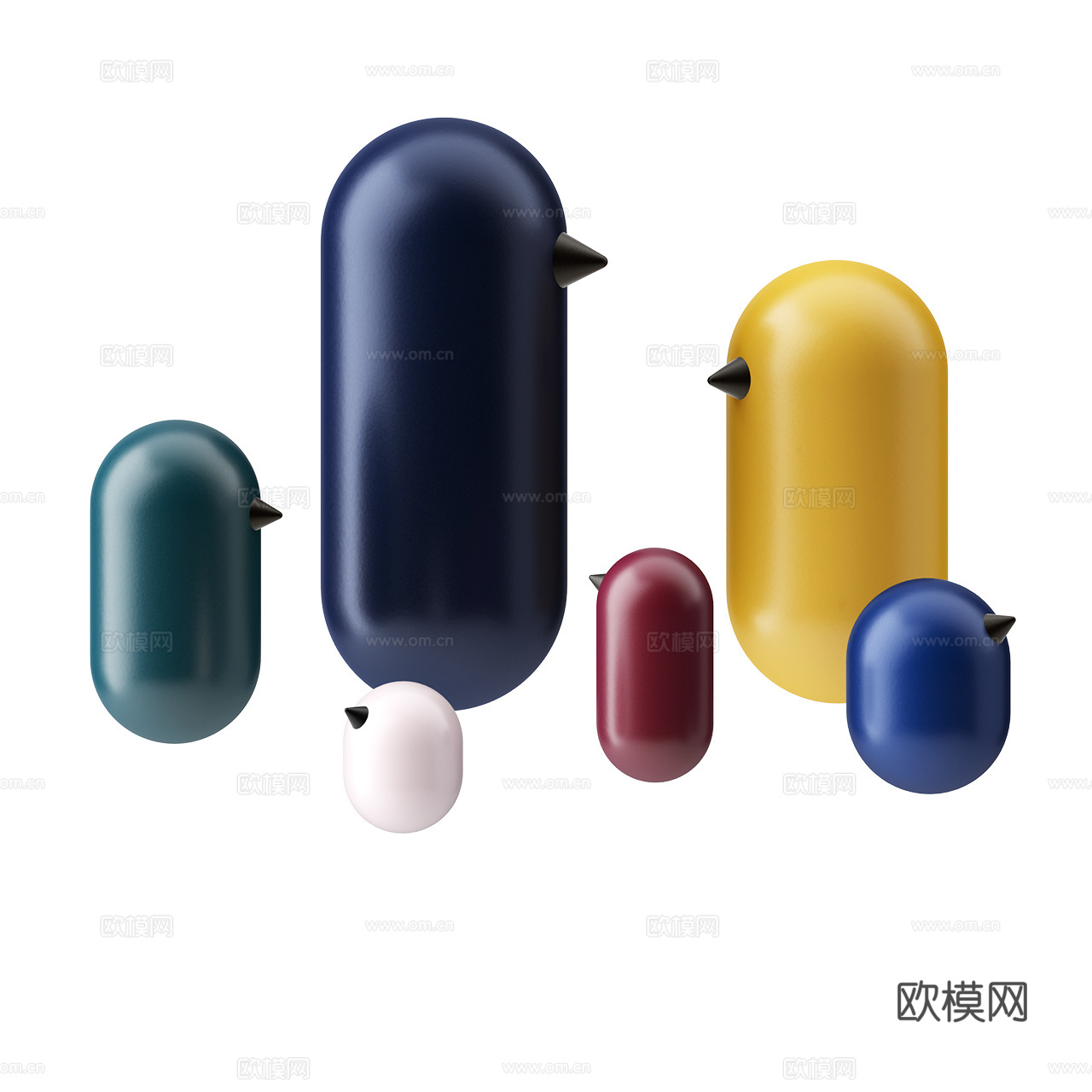 Normann 经典饰品 装饰品 小鸟饰品 装饰品摆件 摆件3d模型