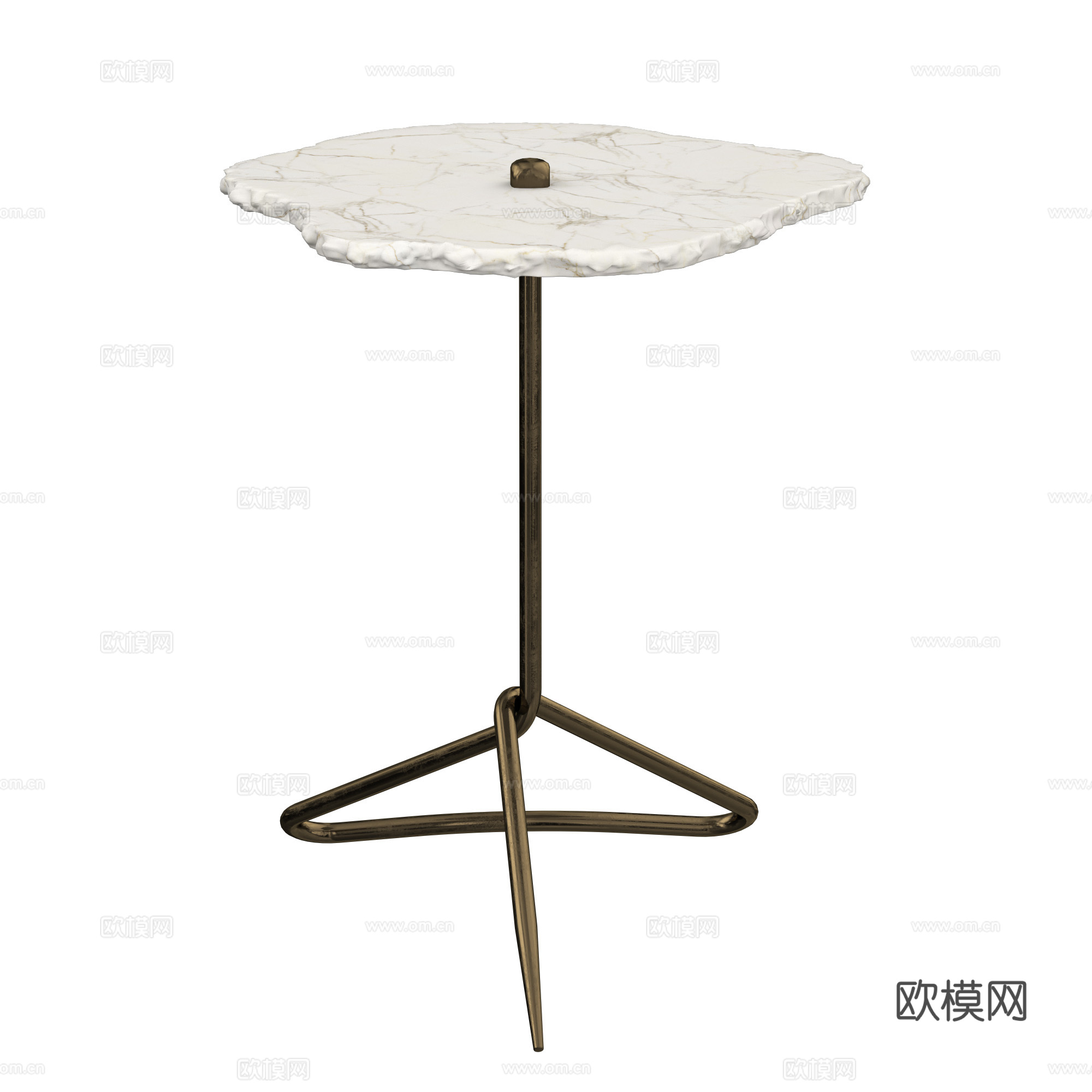 现代轻奢极简大理石边几3d模型