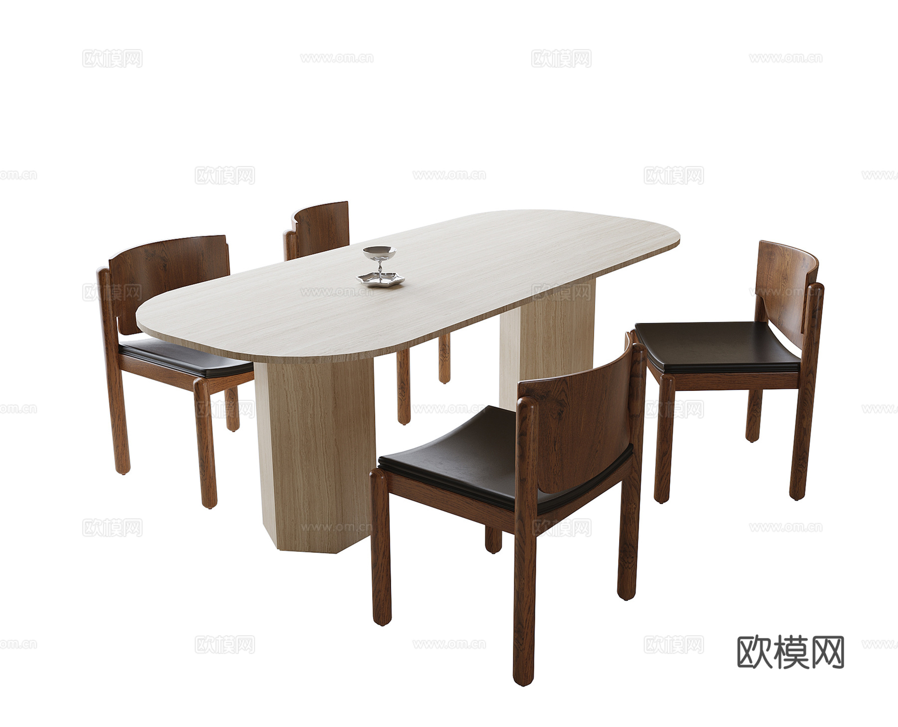 现代餐桌椅组合 餐椅 单椅3d模型