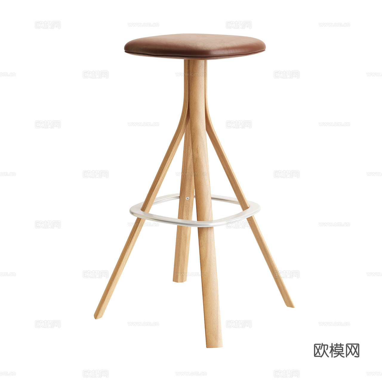 Lapalma 北欧吧凳 极简吧凳 橡木吧凳 皮革吧凳 皮凳3d模型