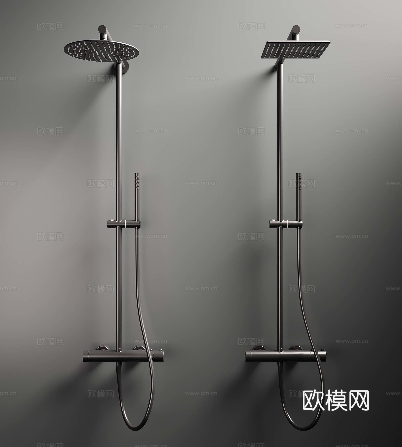 现代花洒 淋浴3d模型