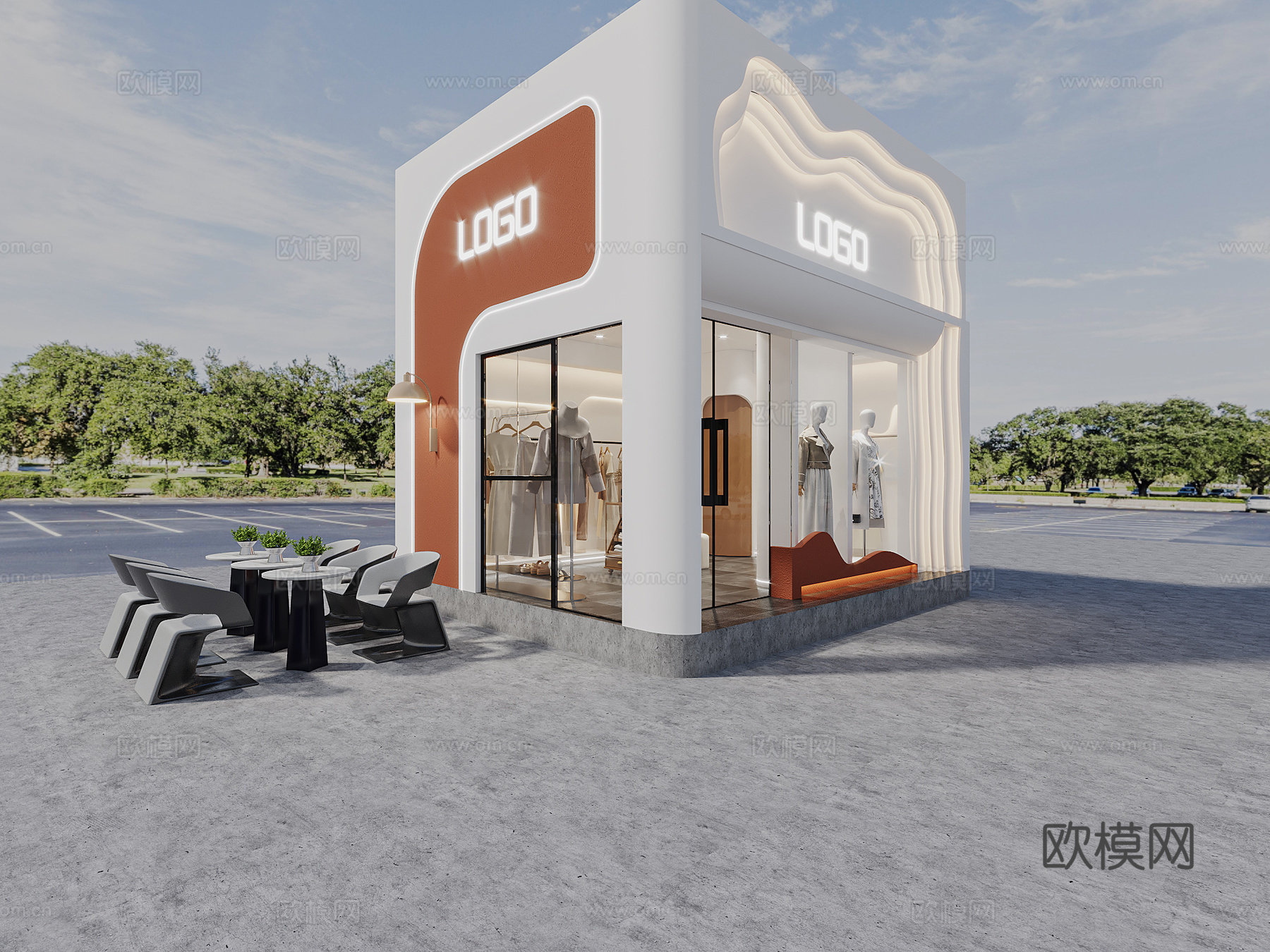 现代 女装店3d模型