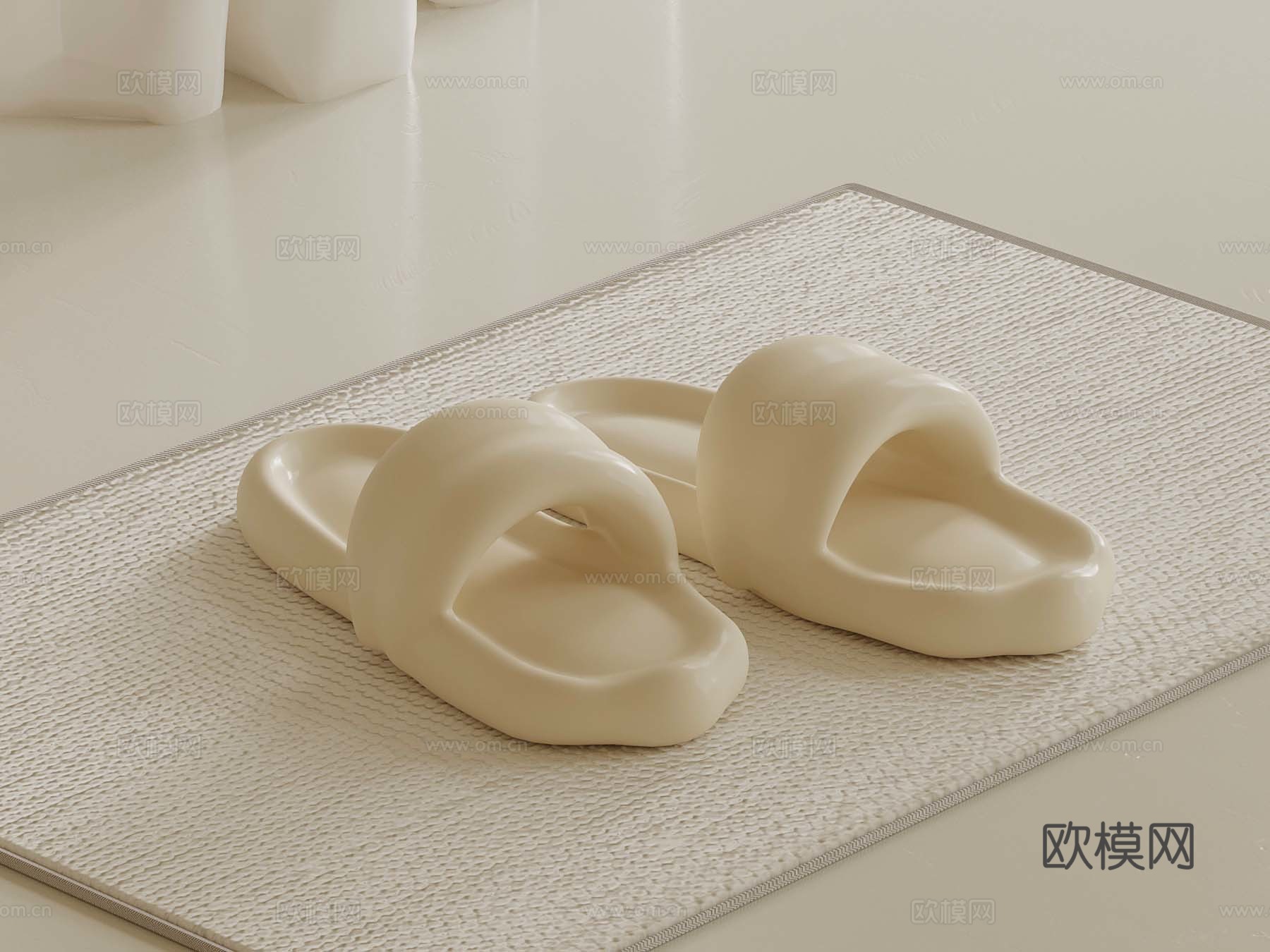 现代拖鞋 凉拖3d模型