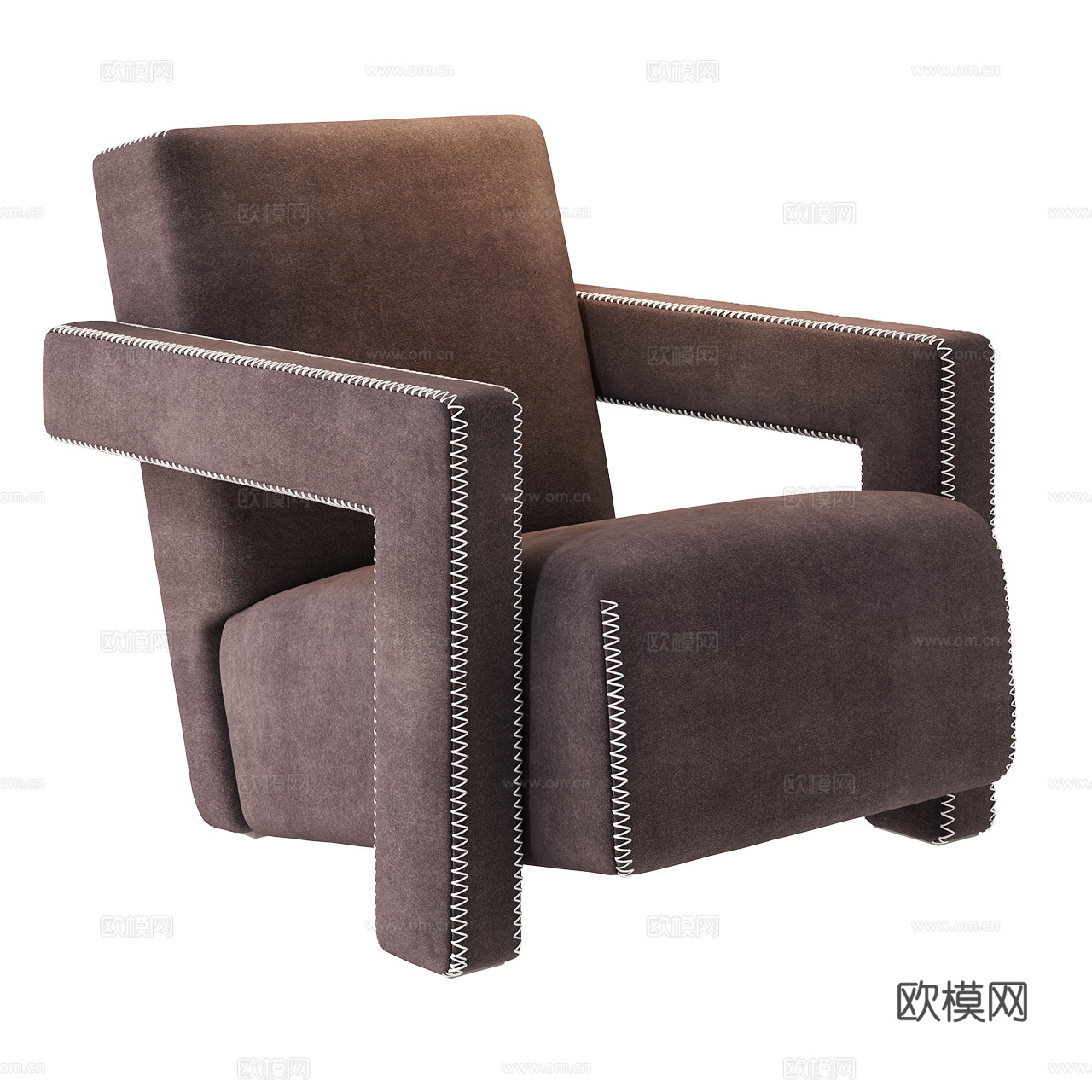 Cassina 经典休闲椅 扶手椅 布艺休闲椅 布艺扶手椅3d模型