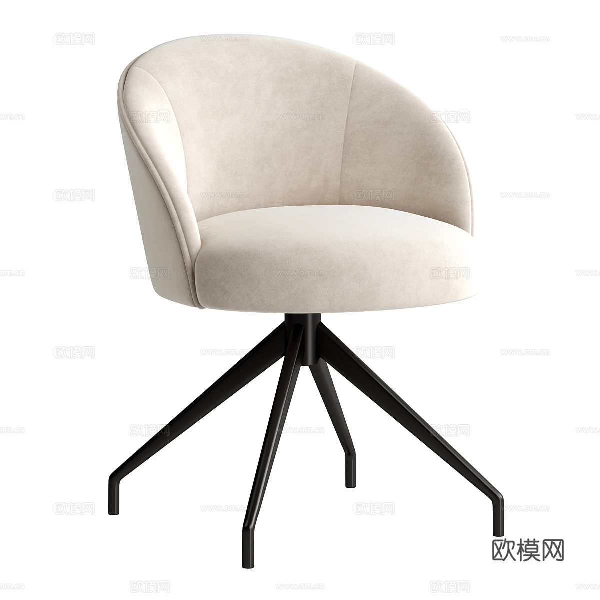 现代意式极简办公椅3d模型