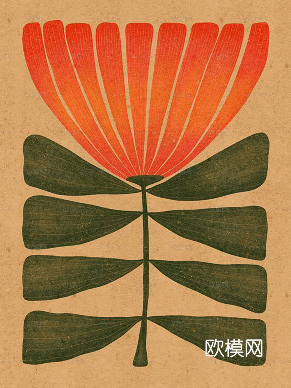 中古复古抽象画 艺术挂画 装饰画下载