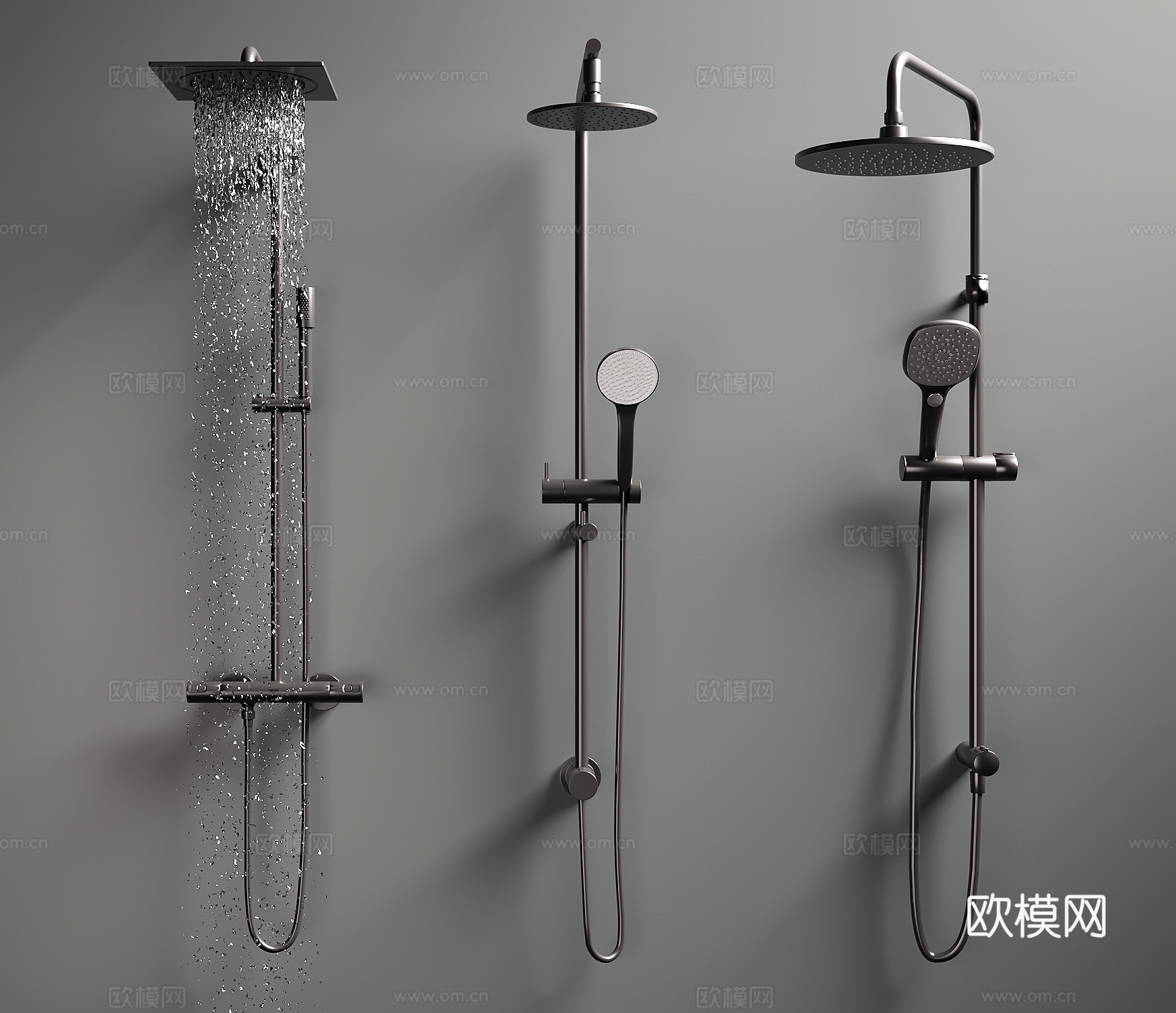 淋浴房 现代淋浴 花洒3d模型
