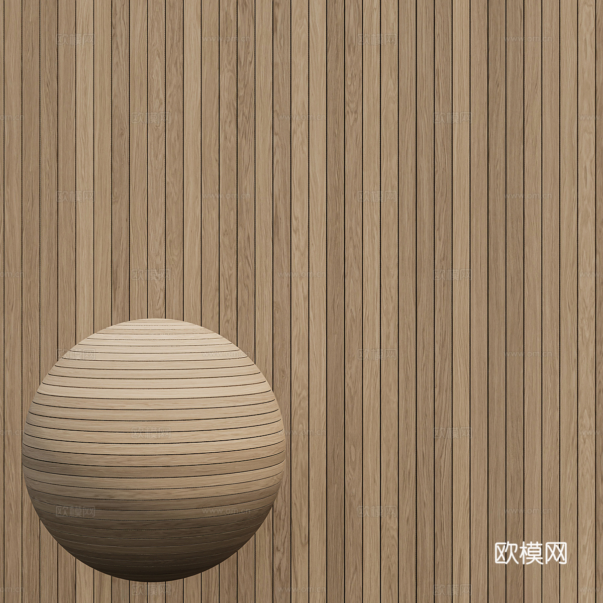 现代意式防腐木 防潮板材质3d模型