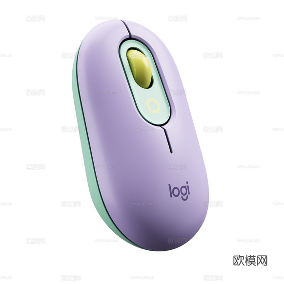 罗技 Pop Wireless 鼠标 无线鼠标3d模型下载