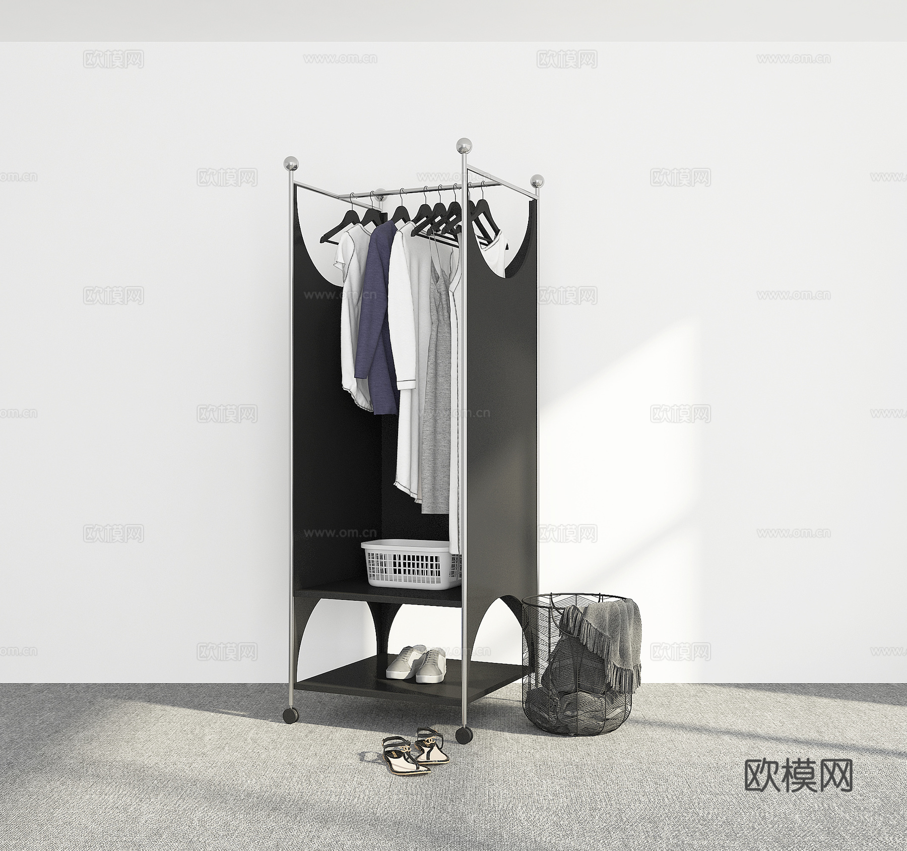 现代衣架3d模型