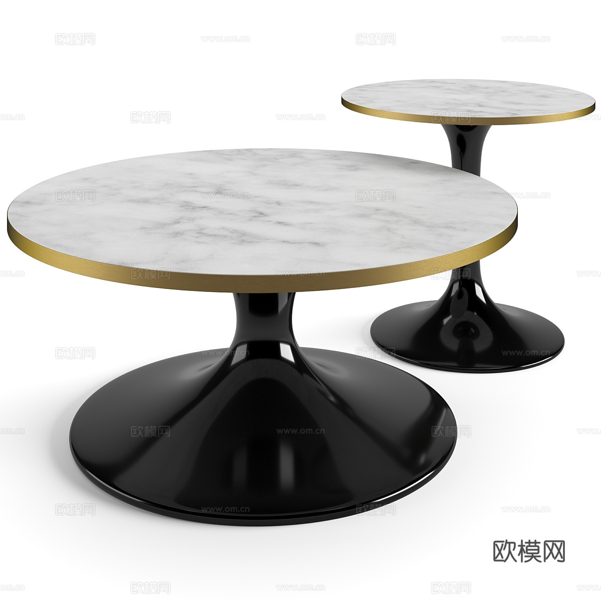 现代轻奢大理石茶几3d模型