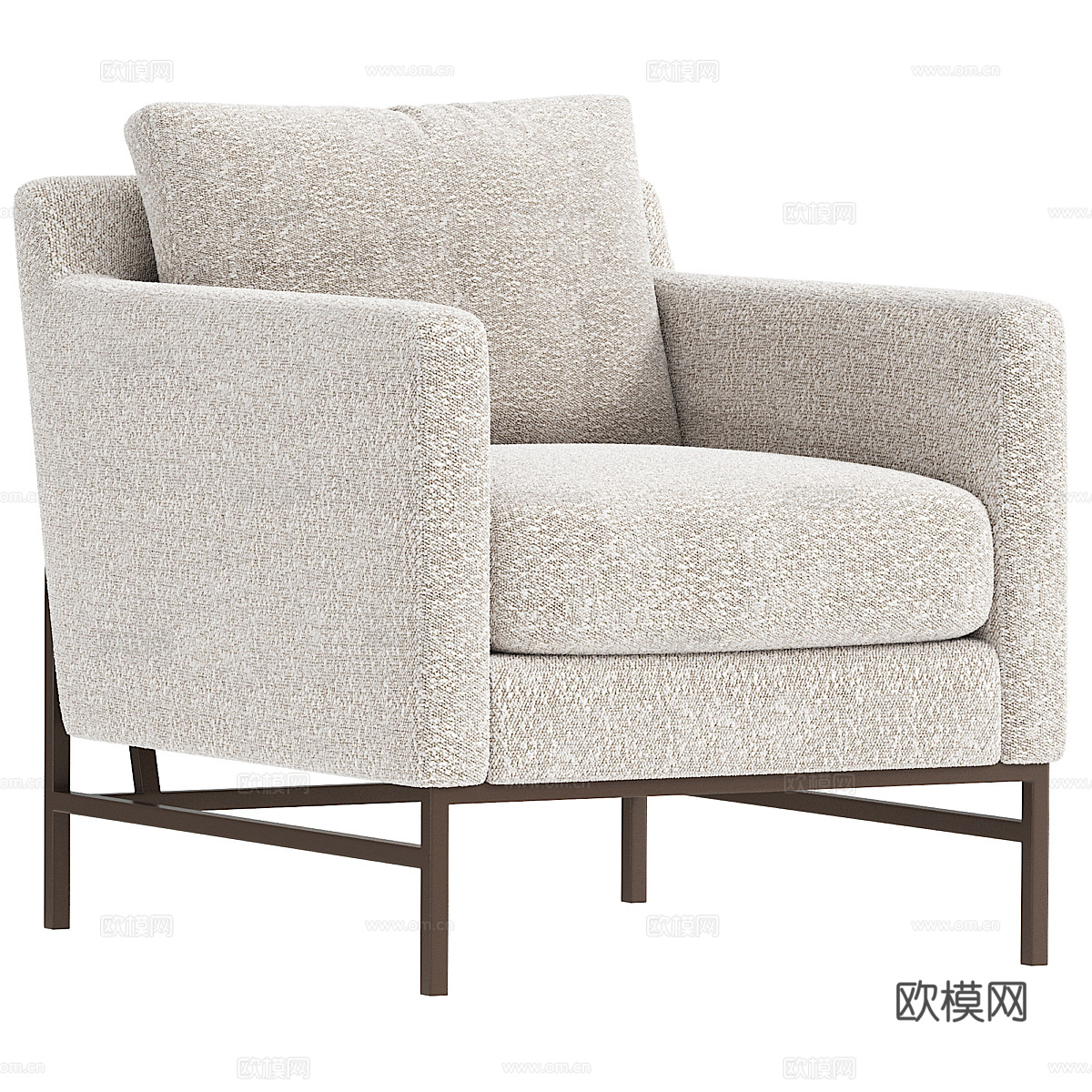 现代布艺扶手椅3d模型
