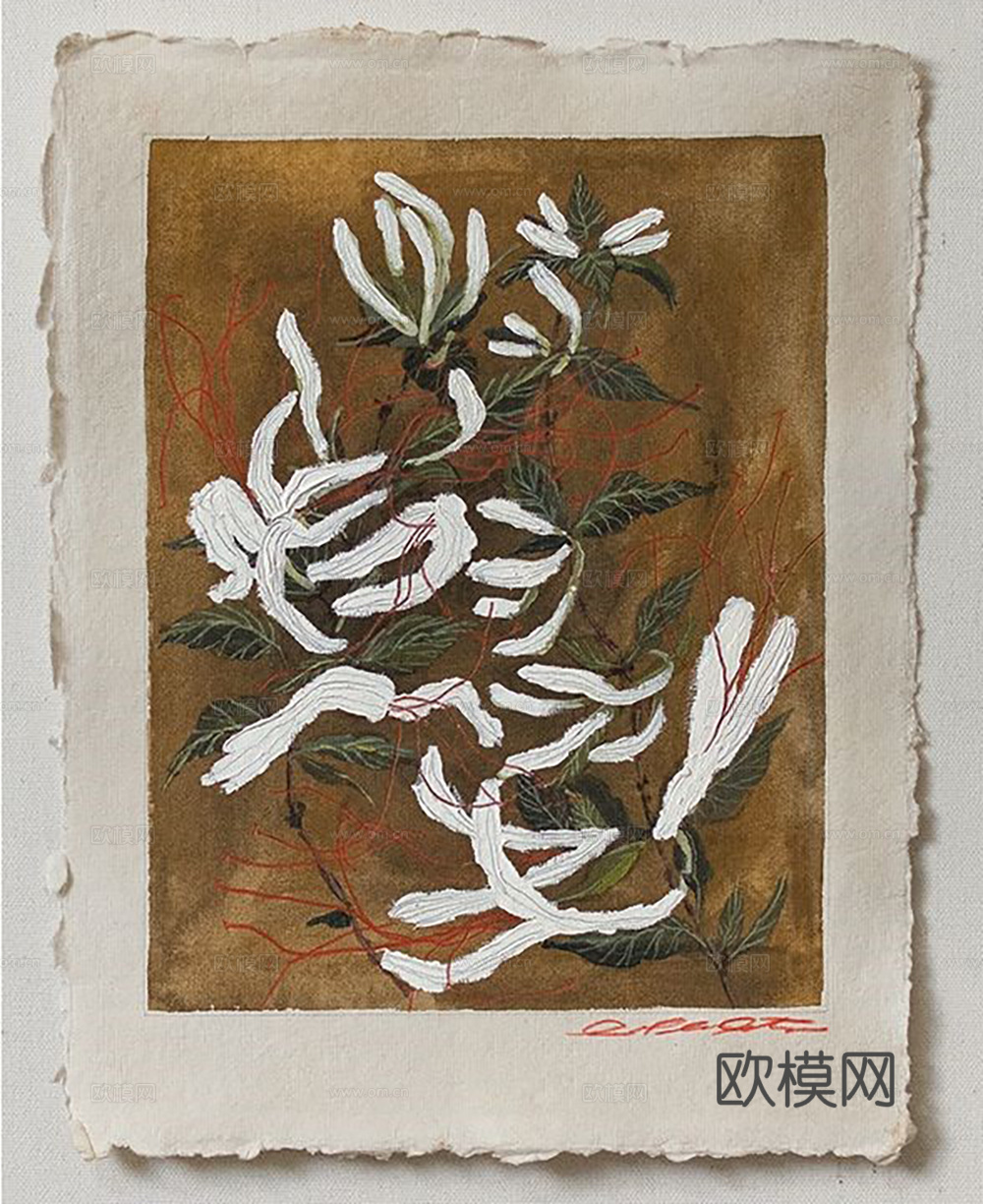 中古复古抽象画 艺术挂画 装饰画