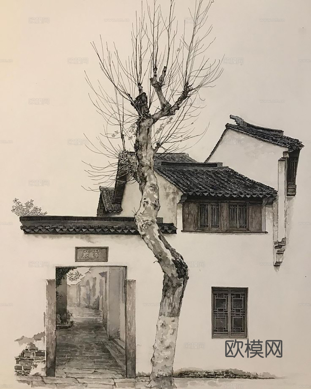 中古复古抽象画 艺术挂画 诧寂装饰画