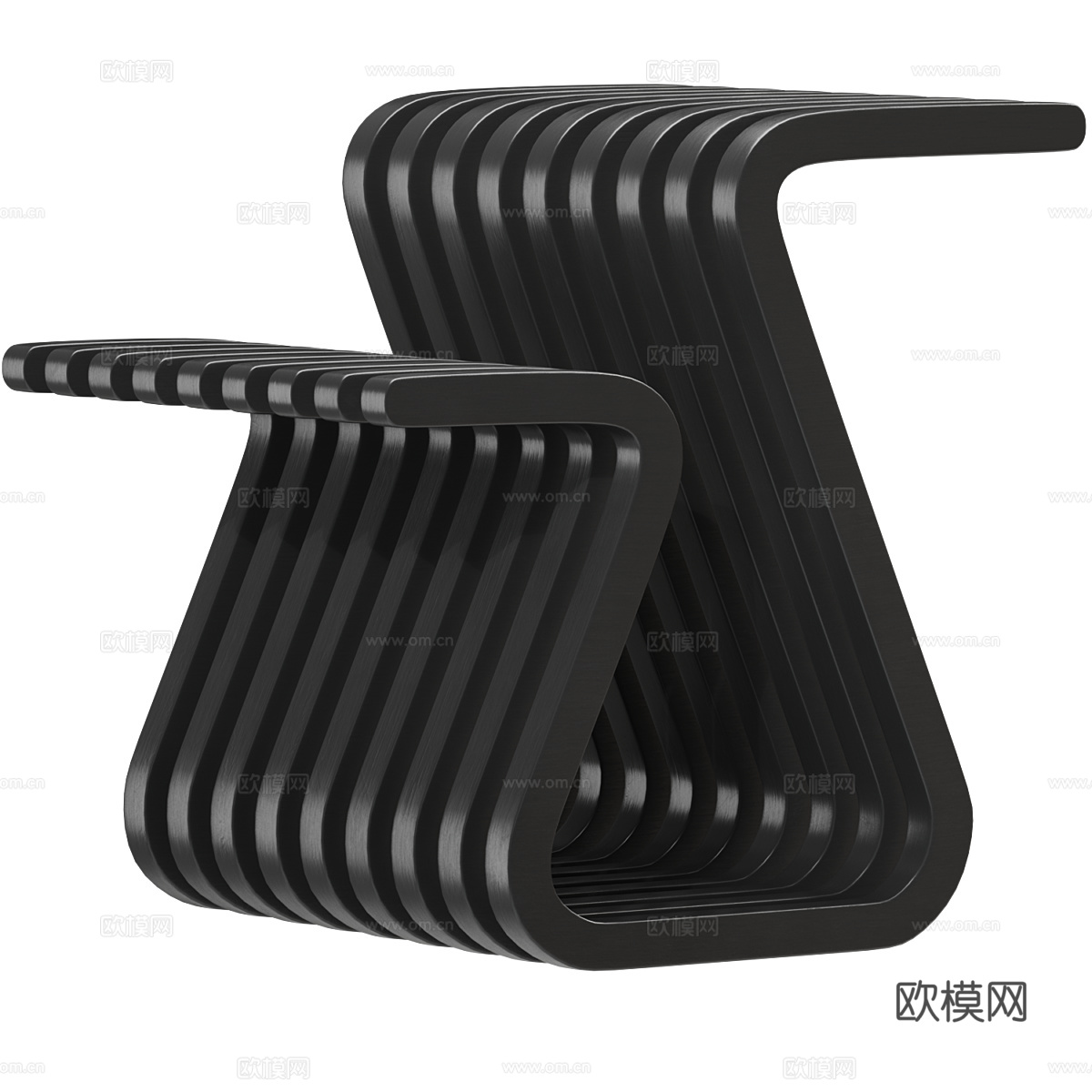 现代异形茶几 边几 儿童趣味小板凳su模型