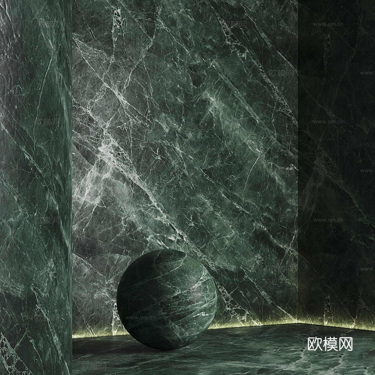 现代意式大理石 岩板 奢石 PU石材3d模型