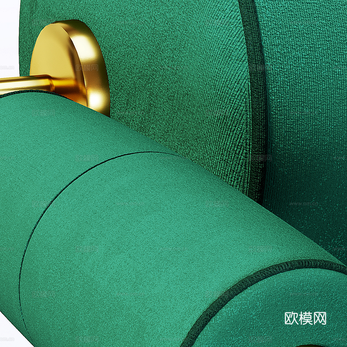 现代意式轻奢布艺扶手椅3d模型