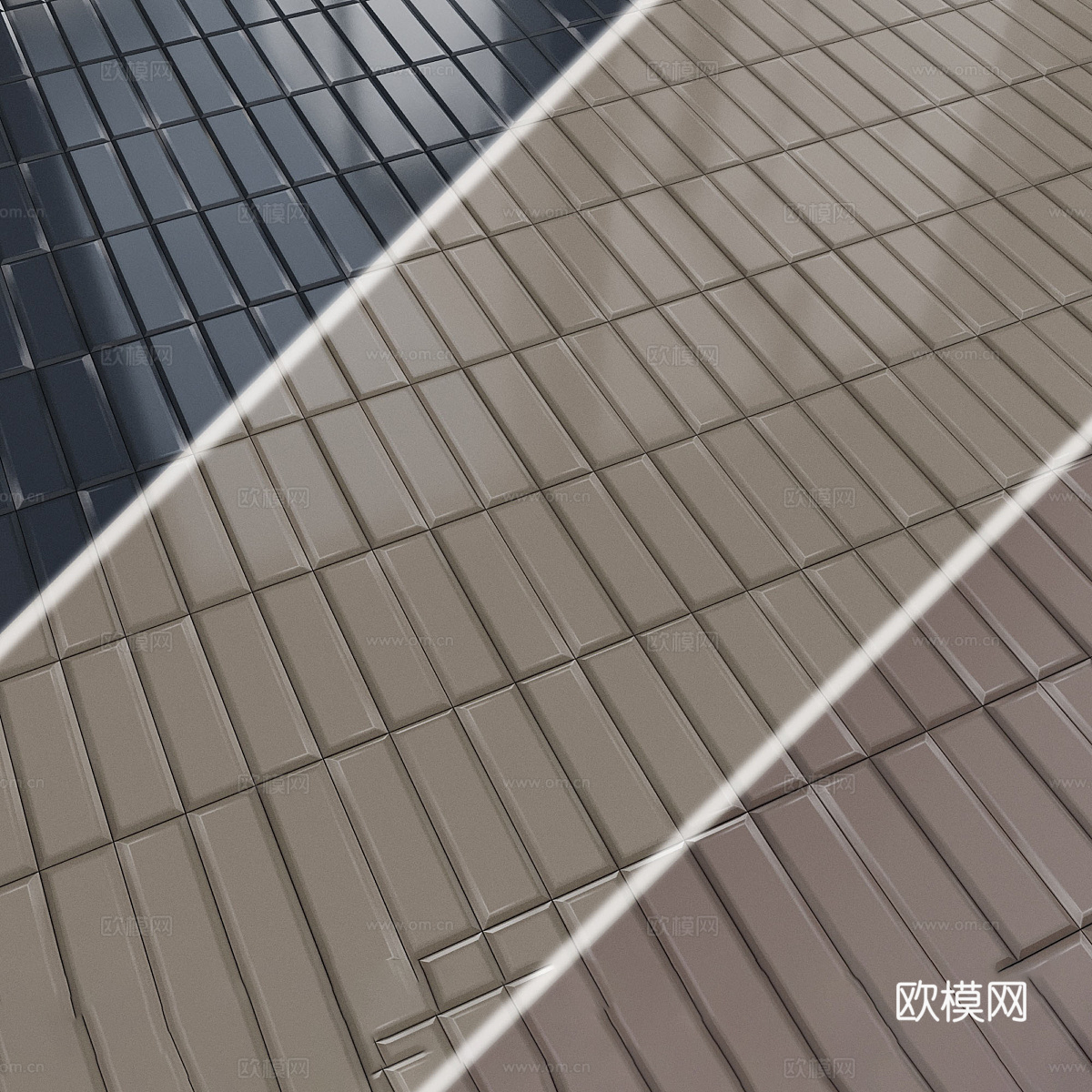 现代奶油风瓷砖 花砖 马赛克瓷砖3d模型