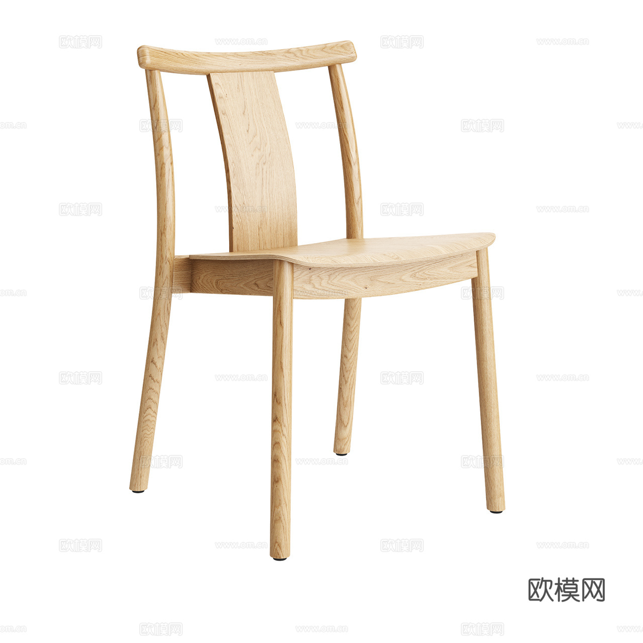 Menu 新中式餐椅 北欧单椅 橡木椅 木椅 极简椅 餐椅3d模型