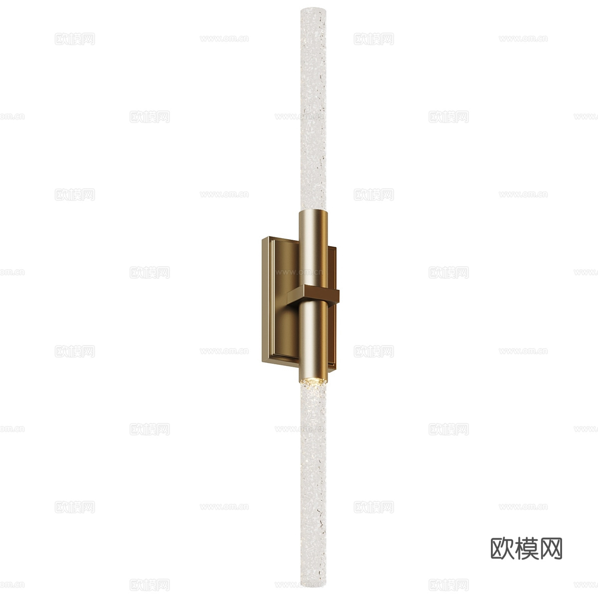 现代轻奢极简长条玻璃壁灯3d模型