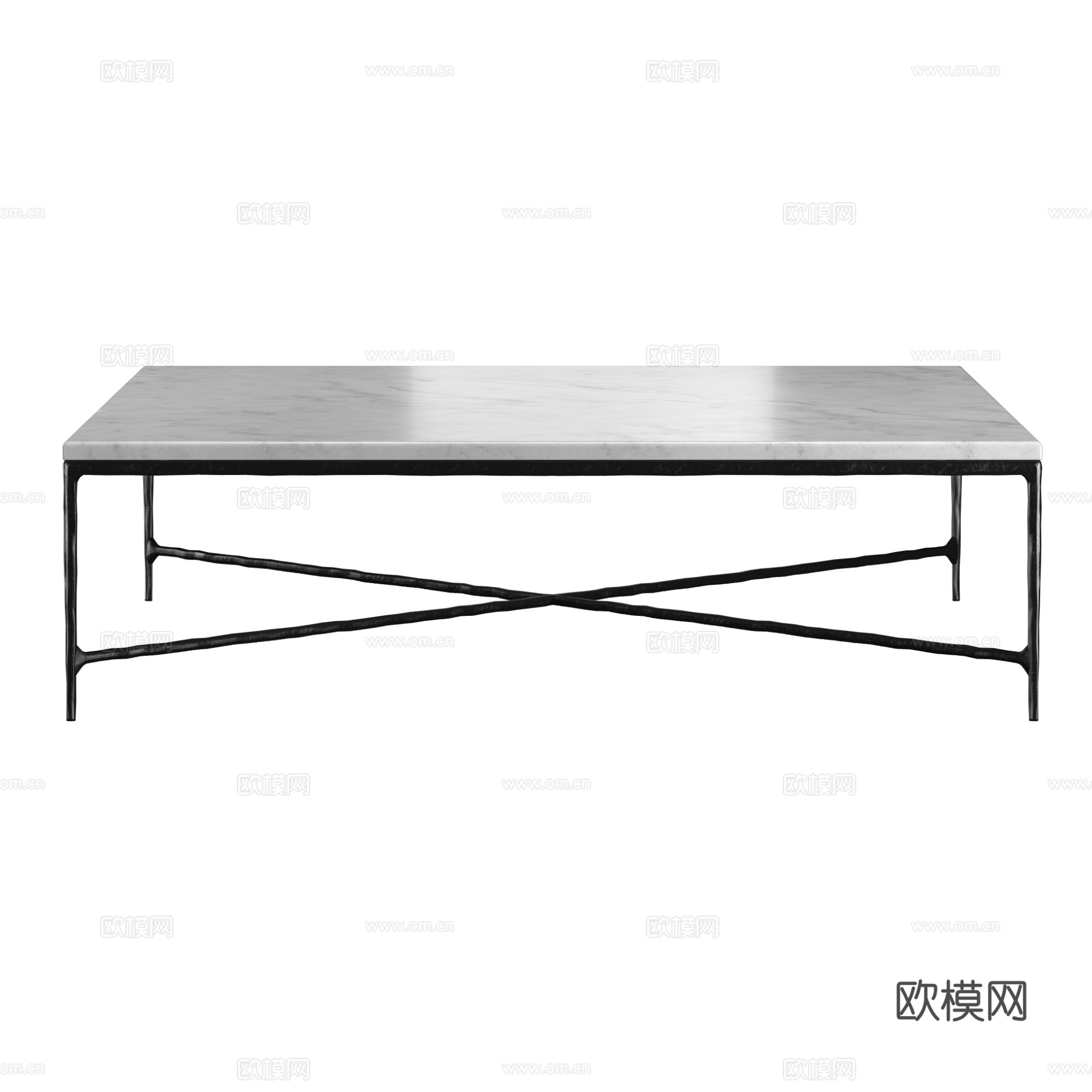 现代意式极简大理石茶几3d模型