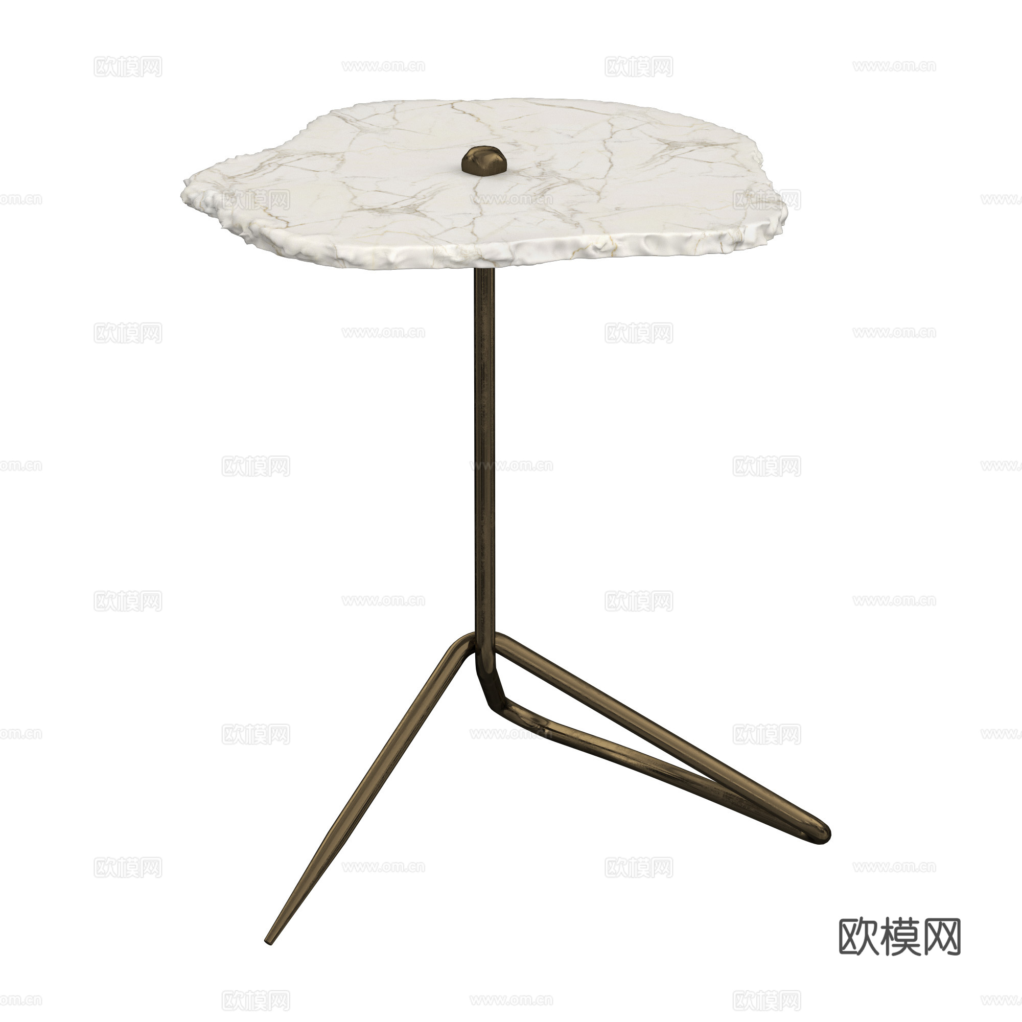 现代轻奢极简大理石边几3d模型