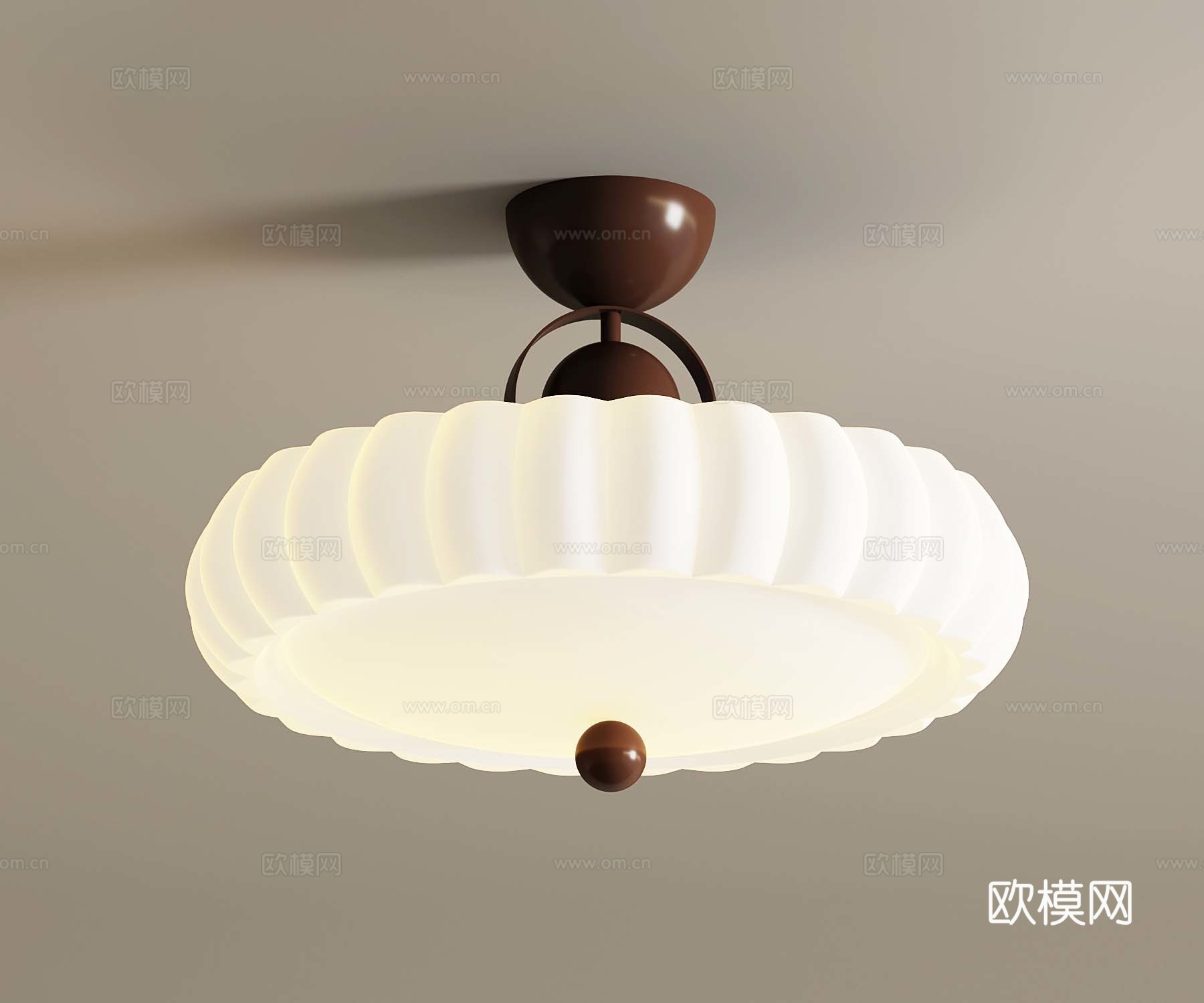 法式中古风吸顶灯su模型