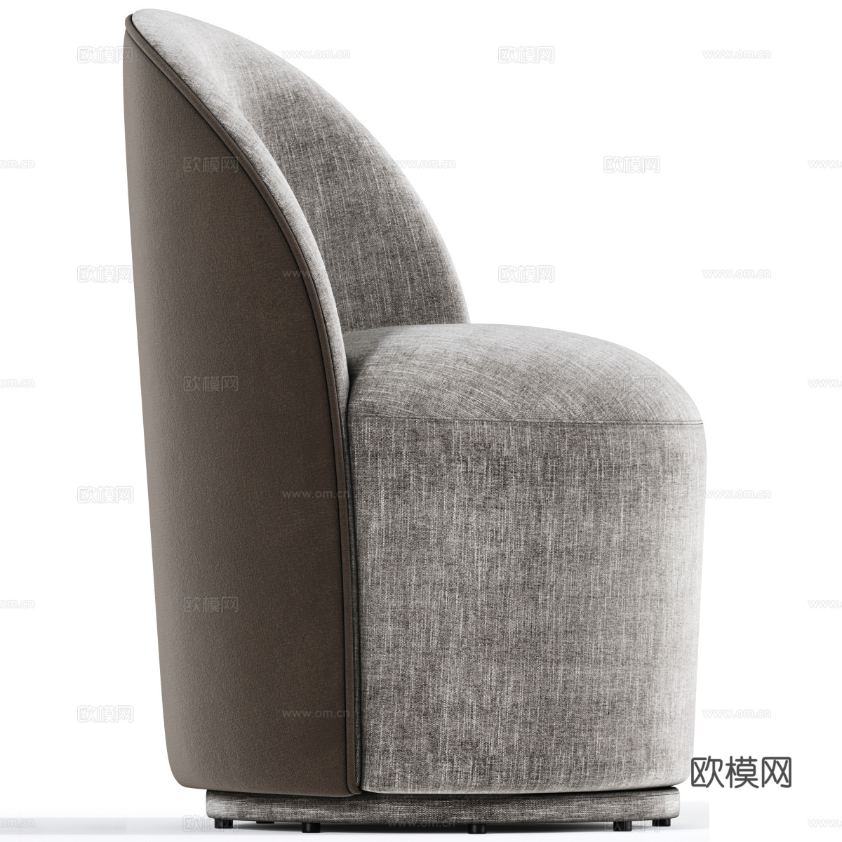 现代意式布艺皮革沙发椅3d模型