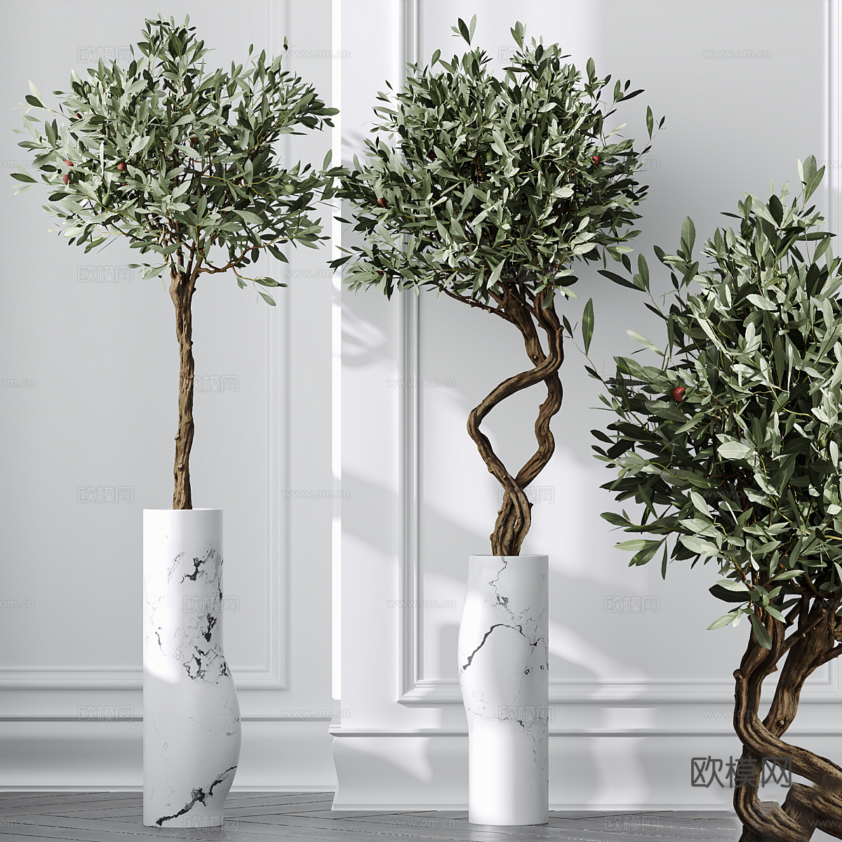 现代轻奢绿植盆栽3d模型