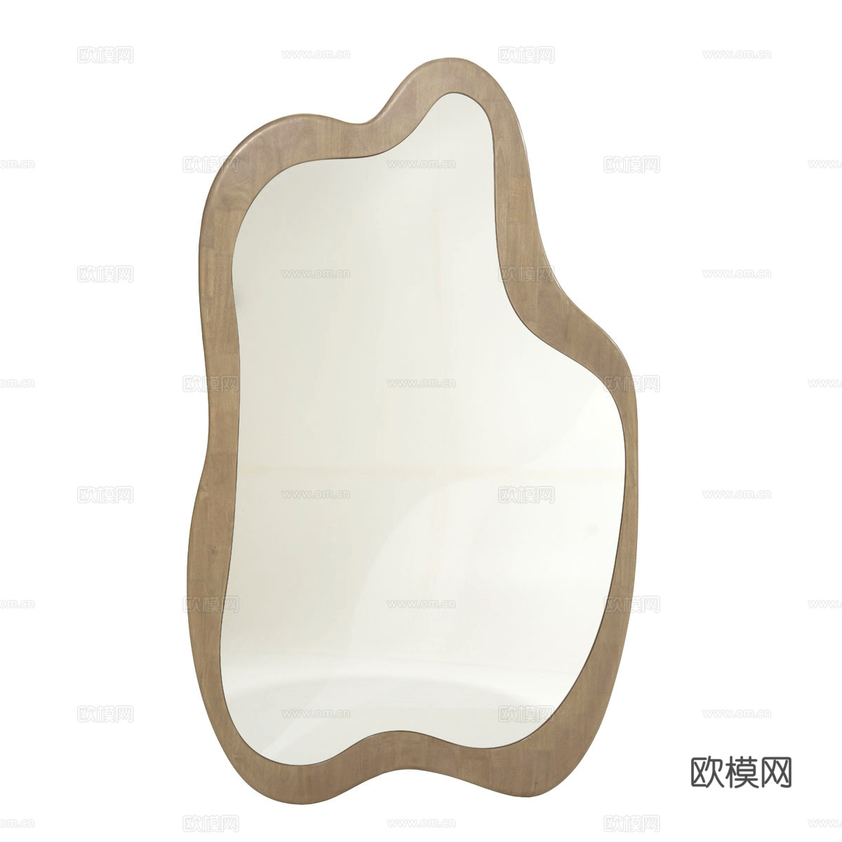 中古化妆镜梳妆台镜子客厅玄关复古装饰镜可壁挂桌面梳妆镜穿衣镜su模型