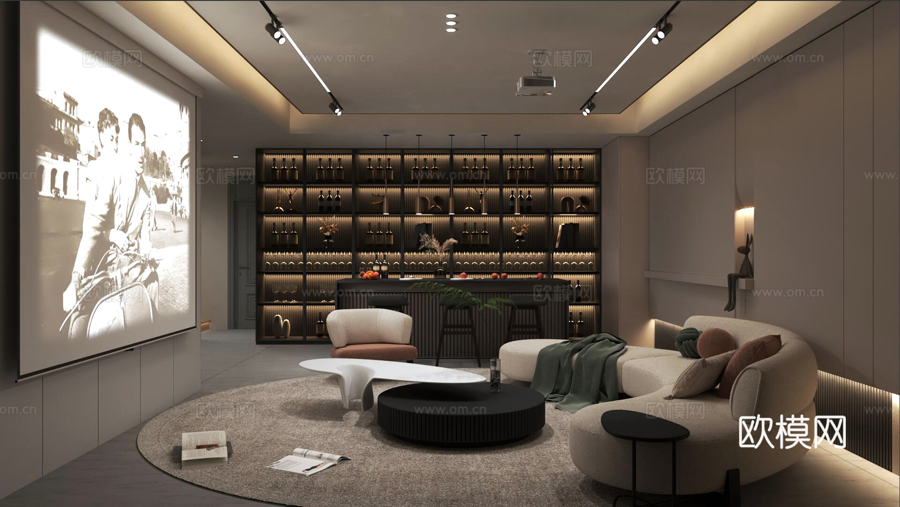 影音室3d模型下载