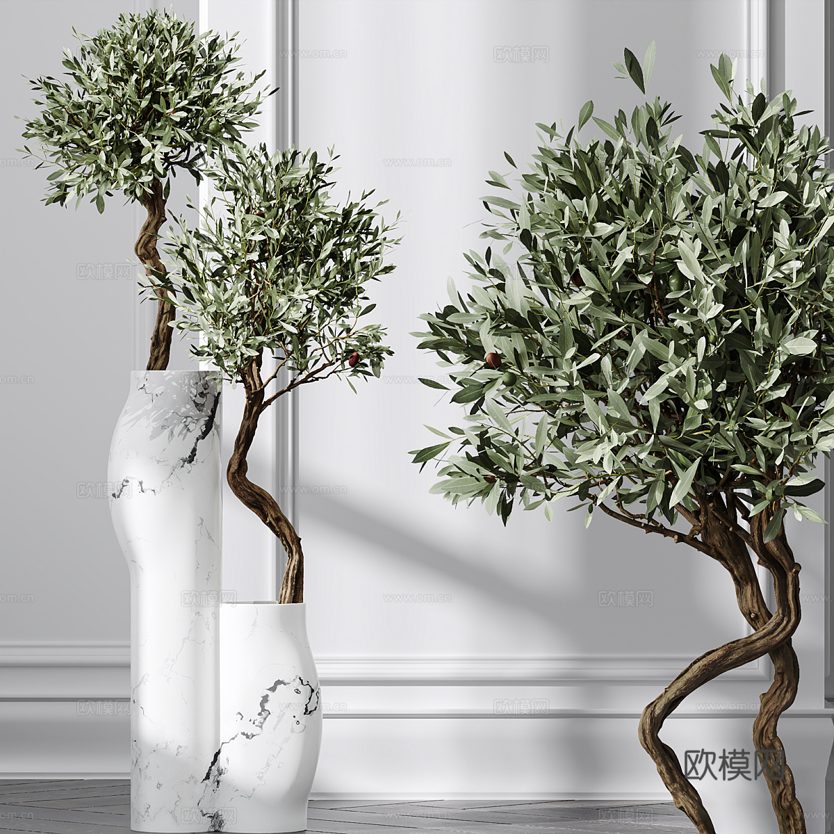 现代轻奢绿植盆栽3d模型