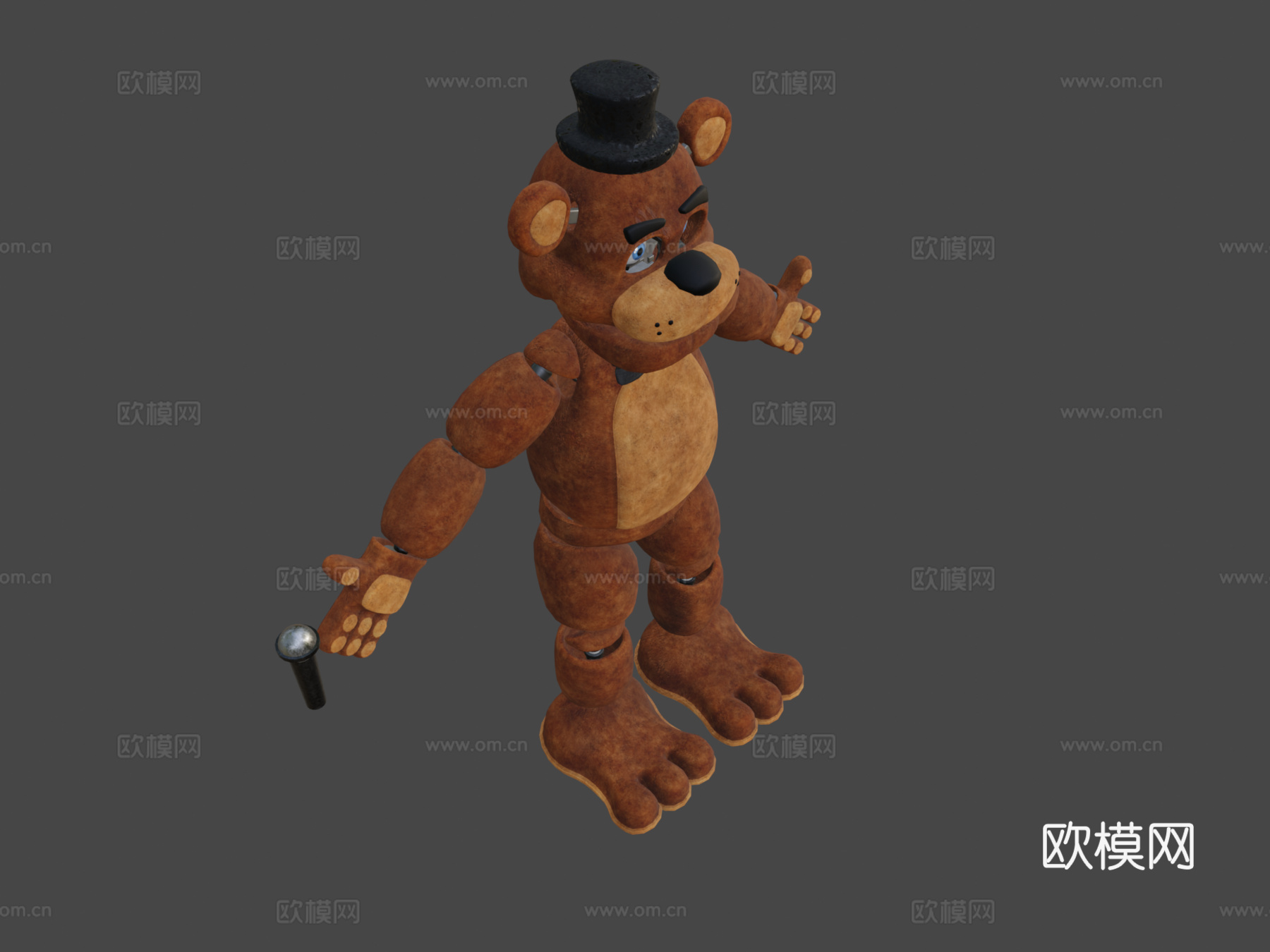 FNaF1弗雷迪·法兹熊绑定模型3d模型