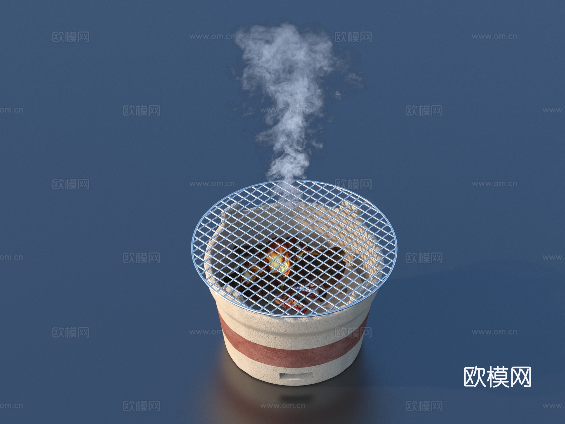 火炉 炭炉 烧烤炉su模型