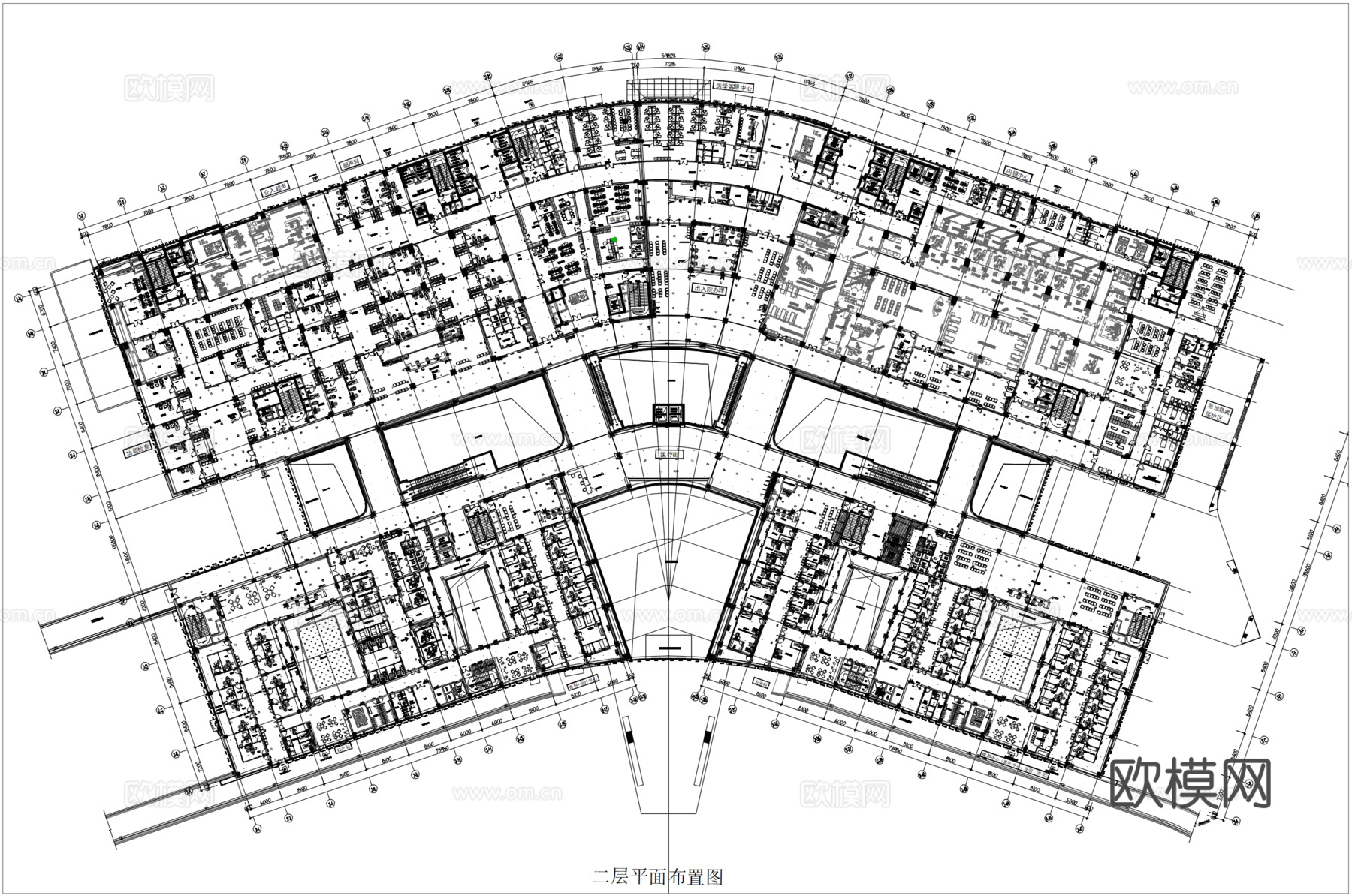 医院平面布局方案图cad施工图