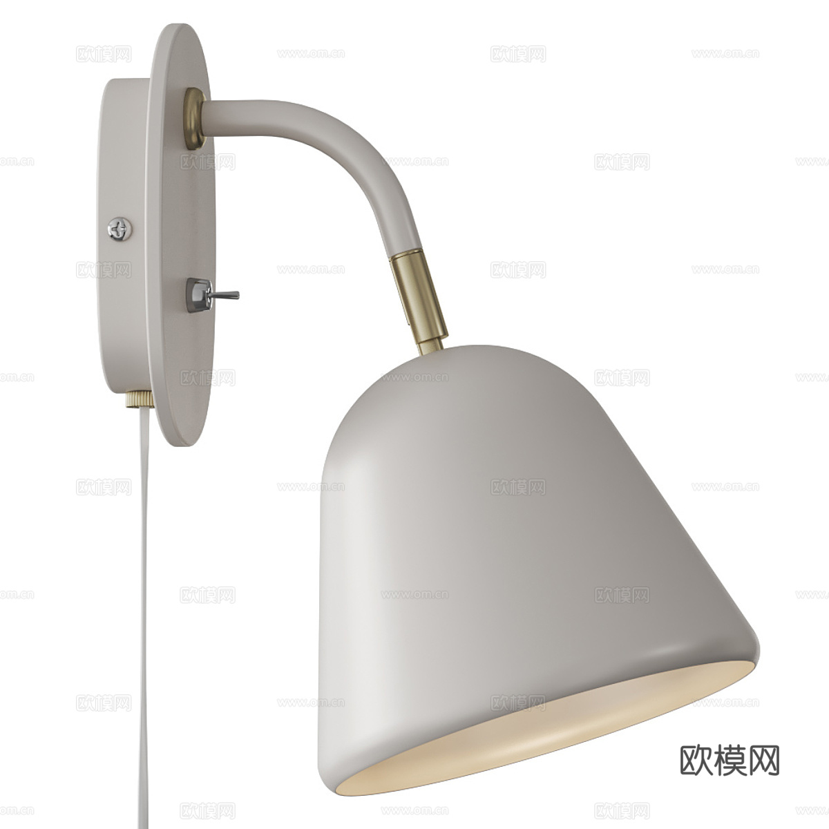 现代奶油风儿童壁灯3d模型