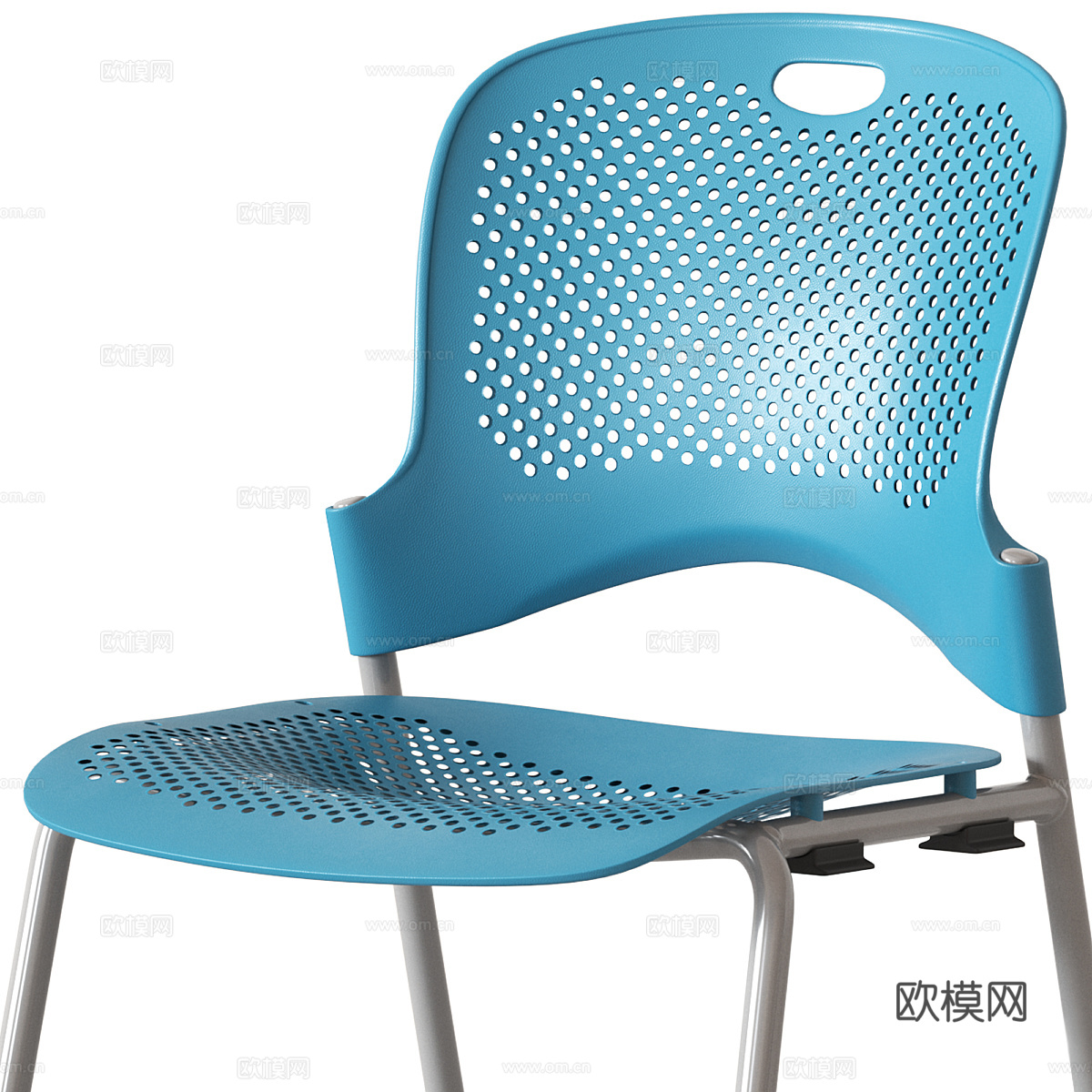 带轮办公椅培训椅3d模型