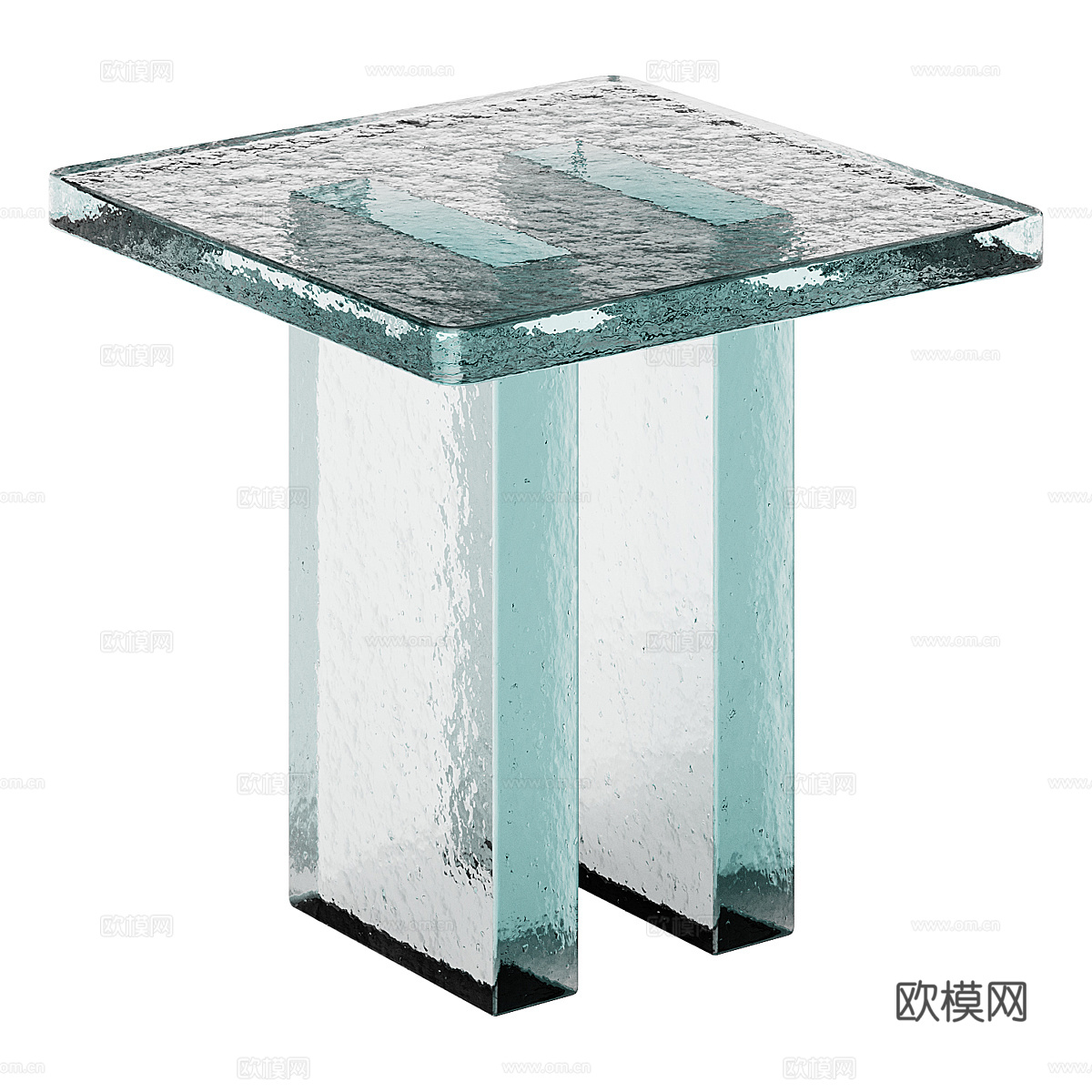 现代意式极简亚克力边几 玻璃边几3d模型