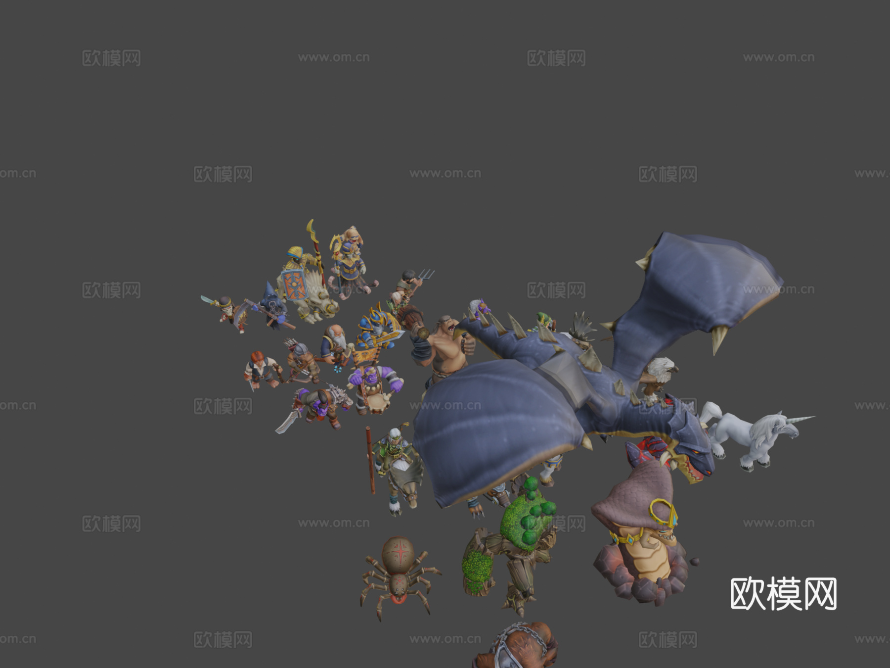 奇幻角色动画终极套装3d模型